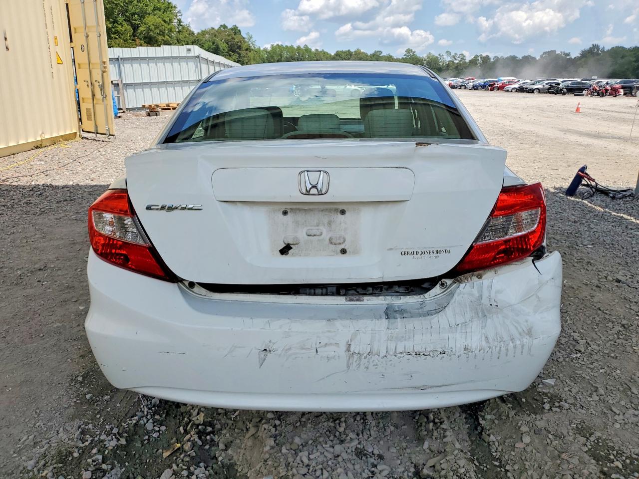 2012 Honda Civic Lx White vin: 2HGFB2F55CH317082