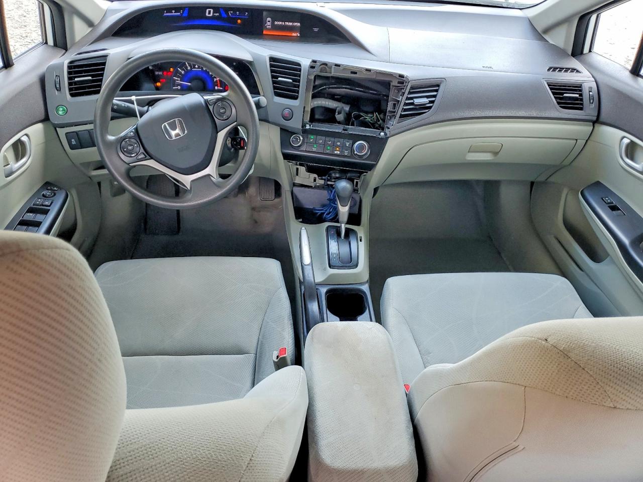 2012 Honda Civic Lx White vin: 2HGFB2F55CH317082