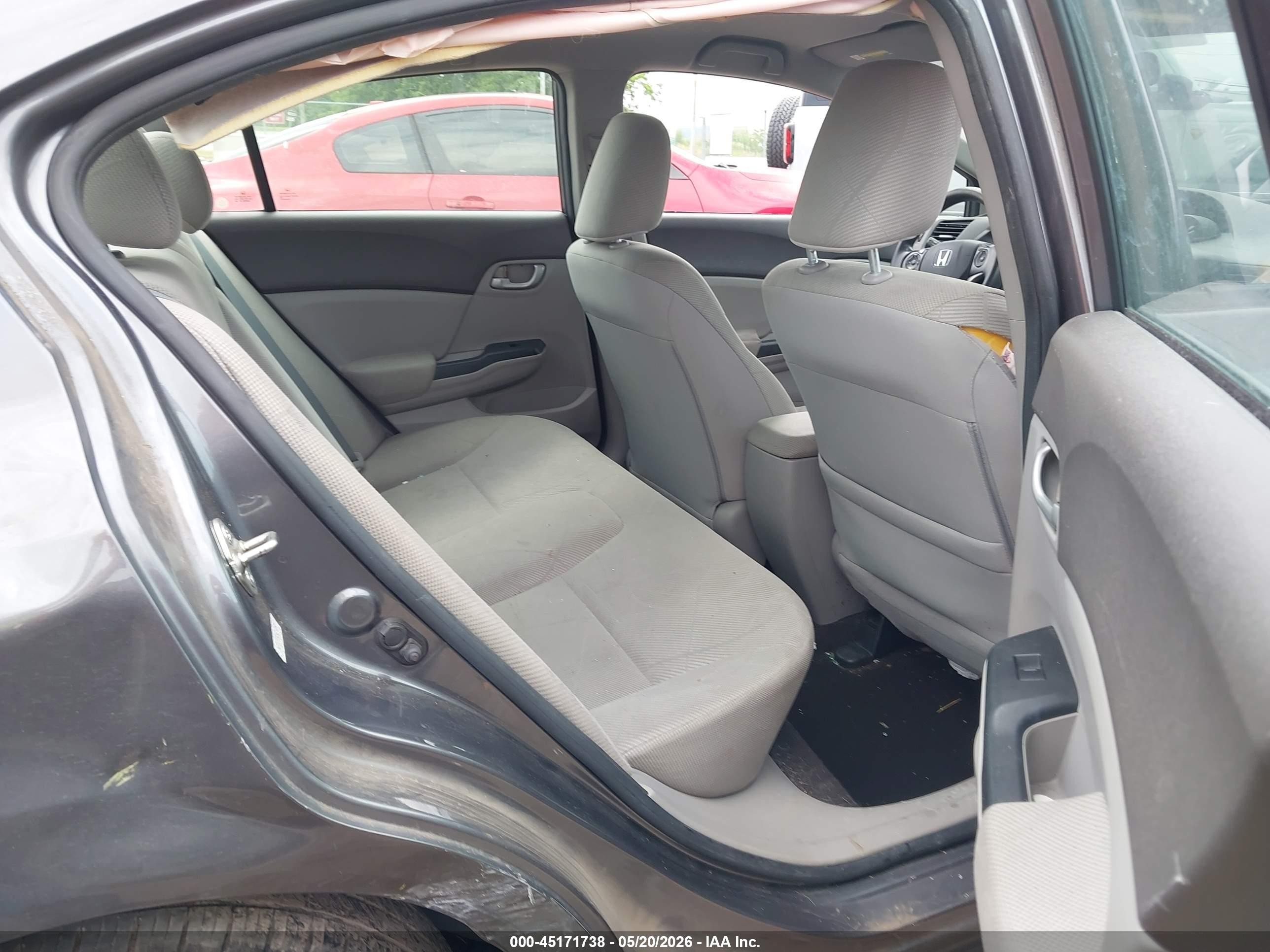 2012 Honda Civic Lx Gray vin: 2HGFB2F55CH319897