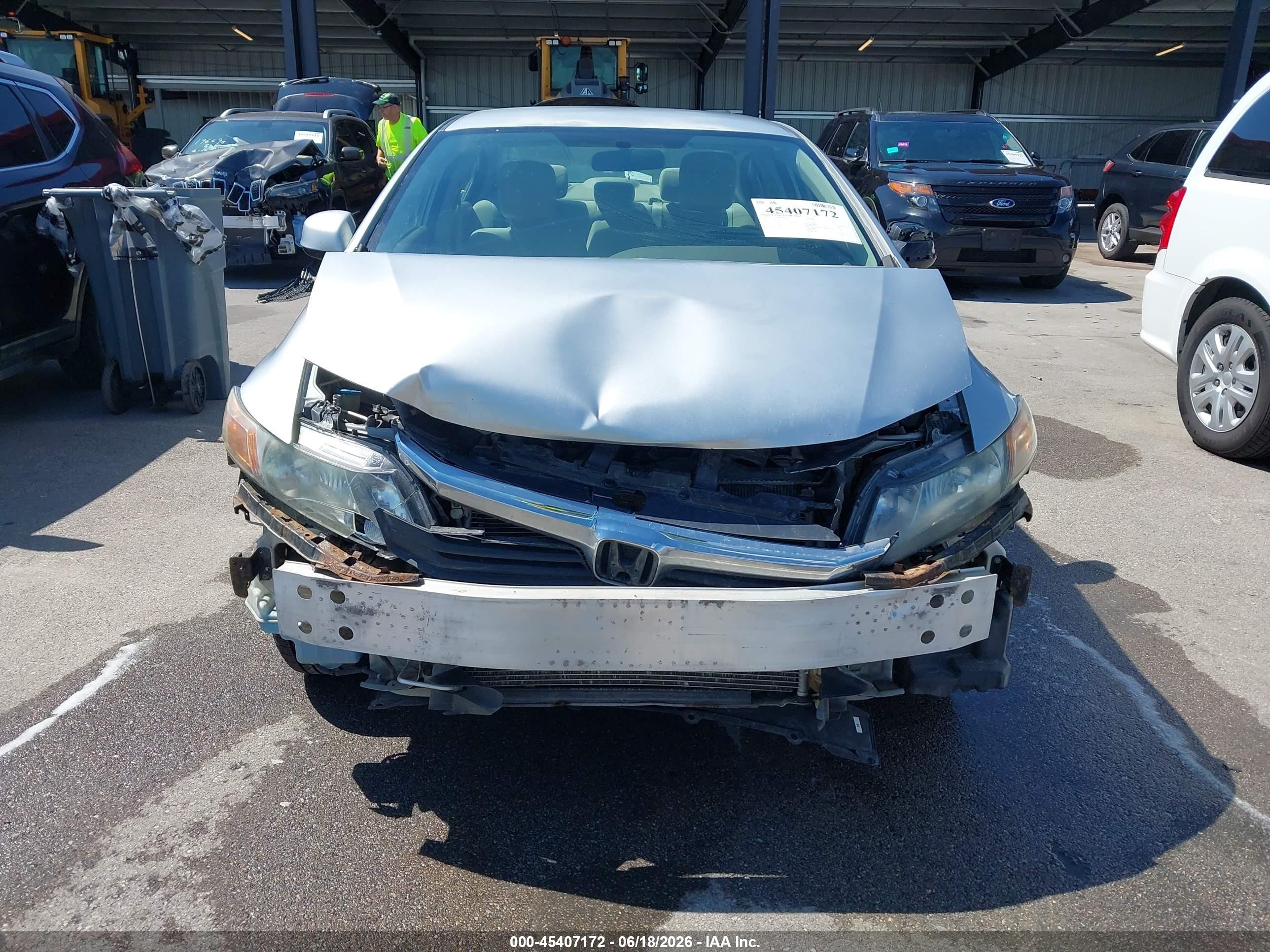2012 Honda Civic Lx Silver vin: 2HGFB2F55CH323481