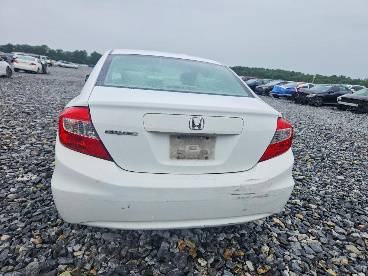 2012 Honda Civic Lx White vin: 2HGFB2F55CH323576