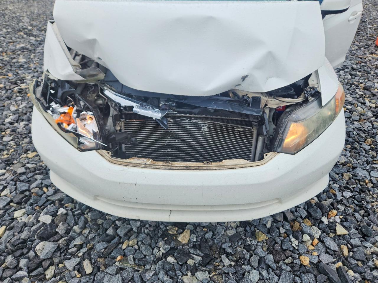 2012 Honda Civic Lx White vin: 2HGFB2F55CH323576