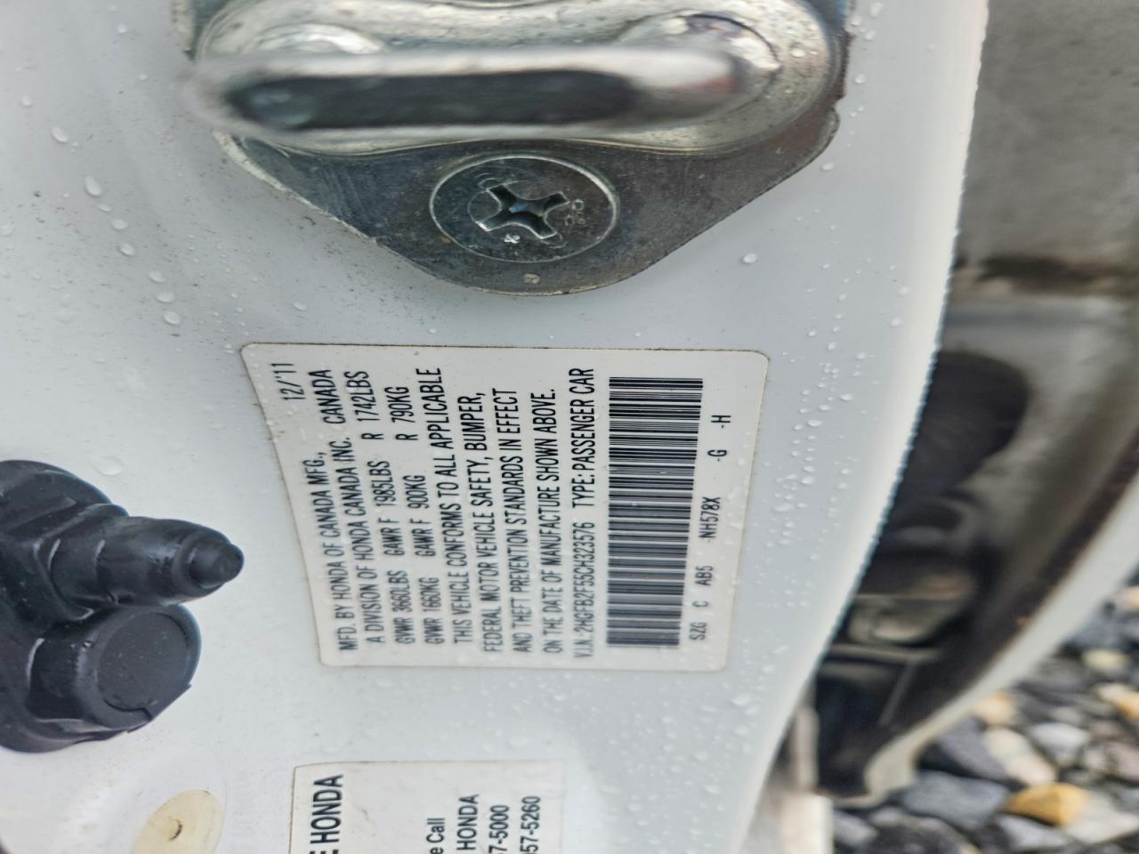 2012 Honda Civic Lx White vin: 2HGFB2F55CH323576