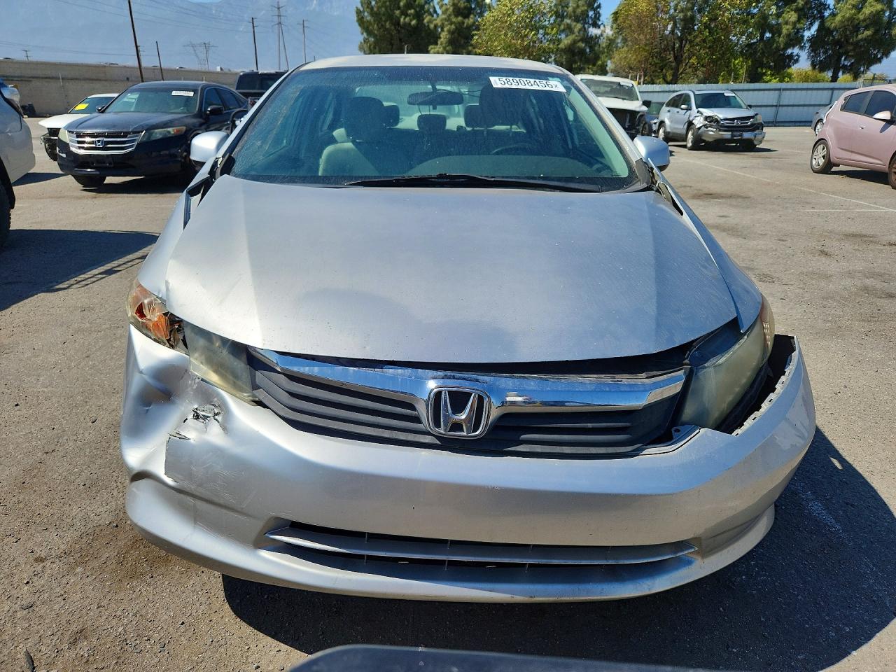 2012 Honda Civic Lx Silver vin: 2HGFB2F55CH334044