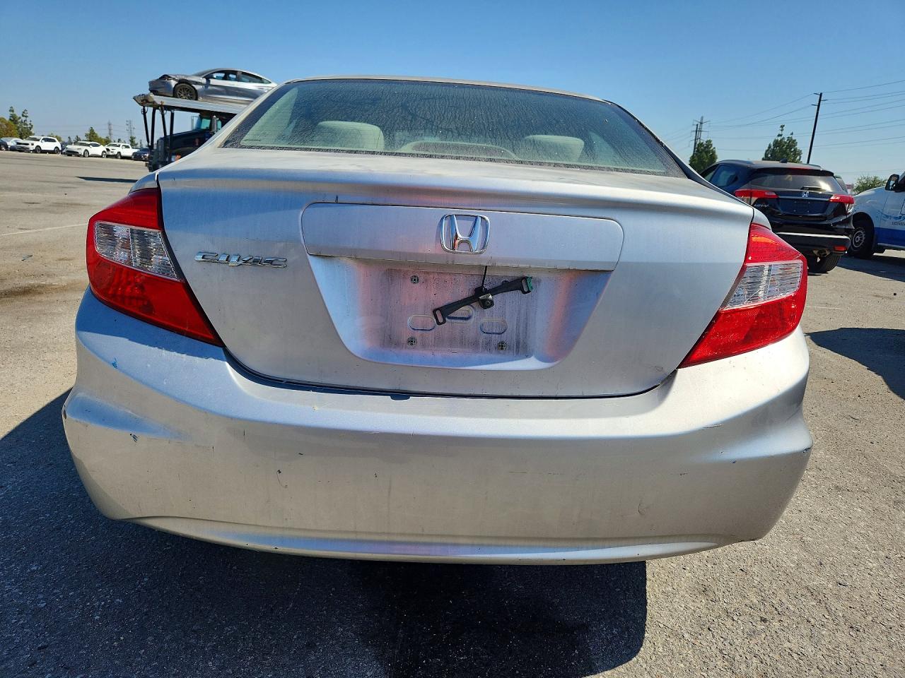 2012 Honda Civic Lx Silver vin: 2HGFB2F55CH334044