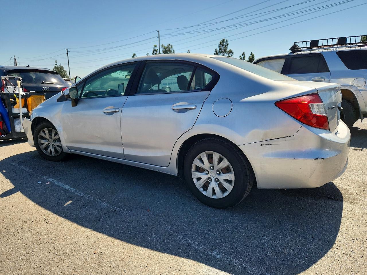 2012 Honda Civic Lx Silver vin: 2HGFB2F55CH334044