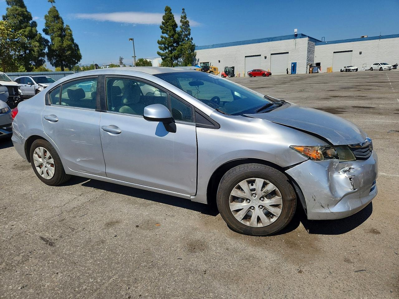 2012 Honda Civic Lx Silver vin: 2HGFB2F55CH334044