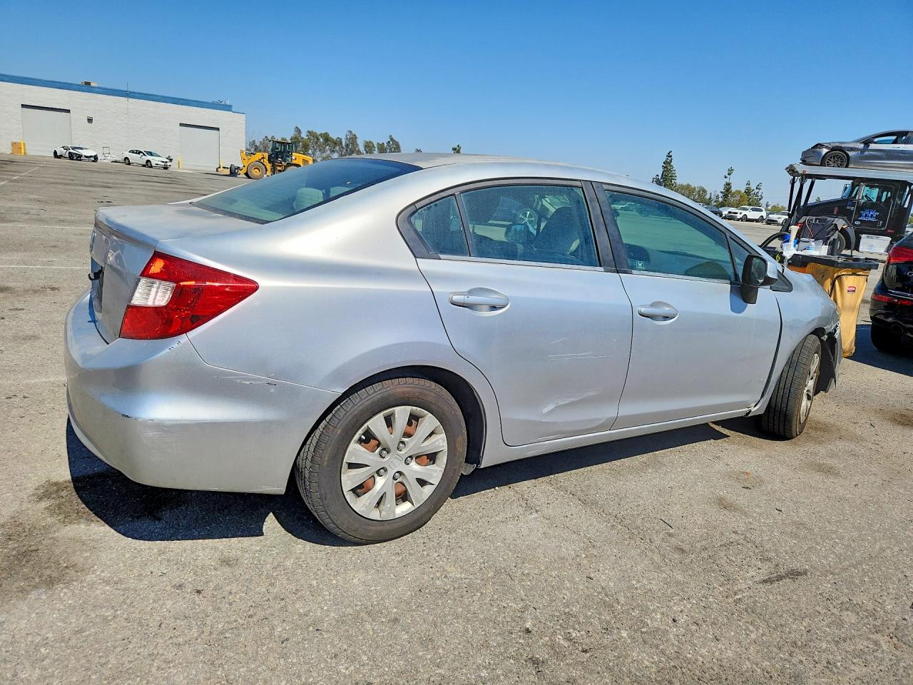 2012 Honda Civic Lx Silver vin: 2HGFB2F55CH334044