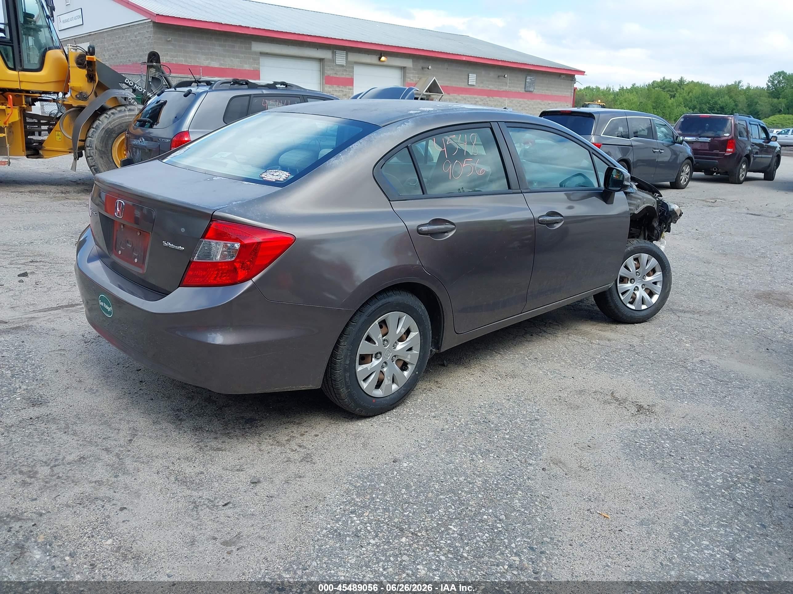 2012 Honda Civic Lx Tan vin: 2HGFB2F55CH503625