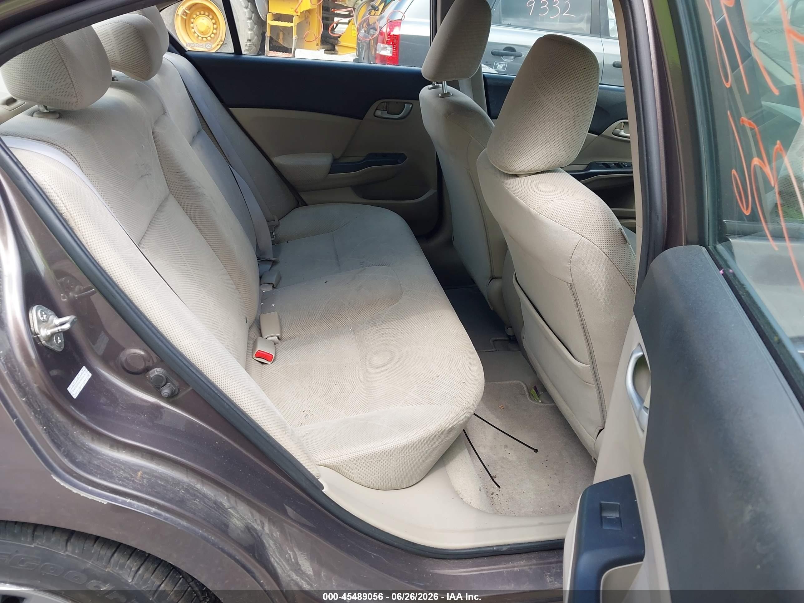 2012 Honda Civic Lx Tan vin: 2HGFB2F55CH503625