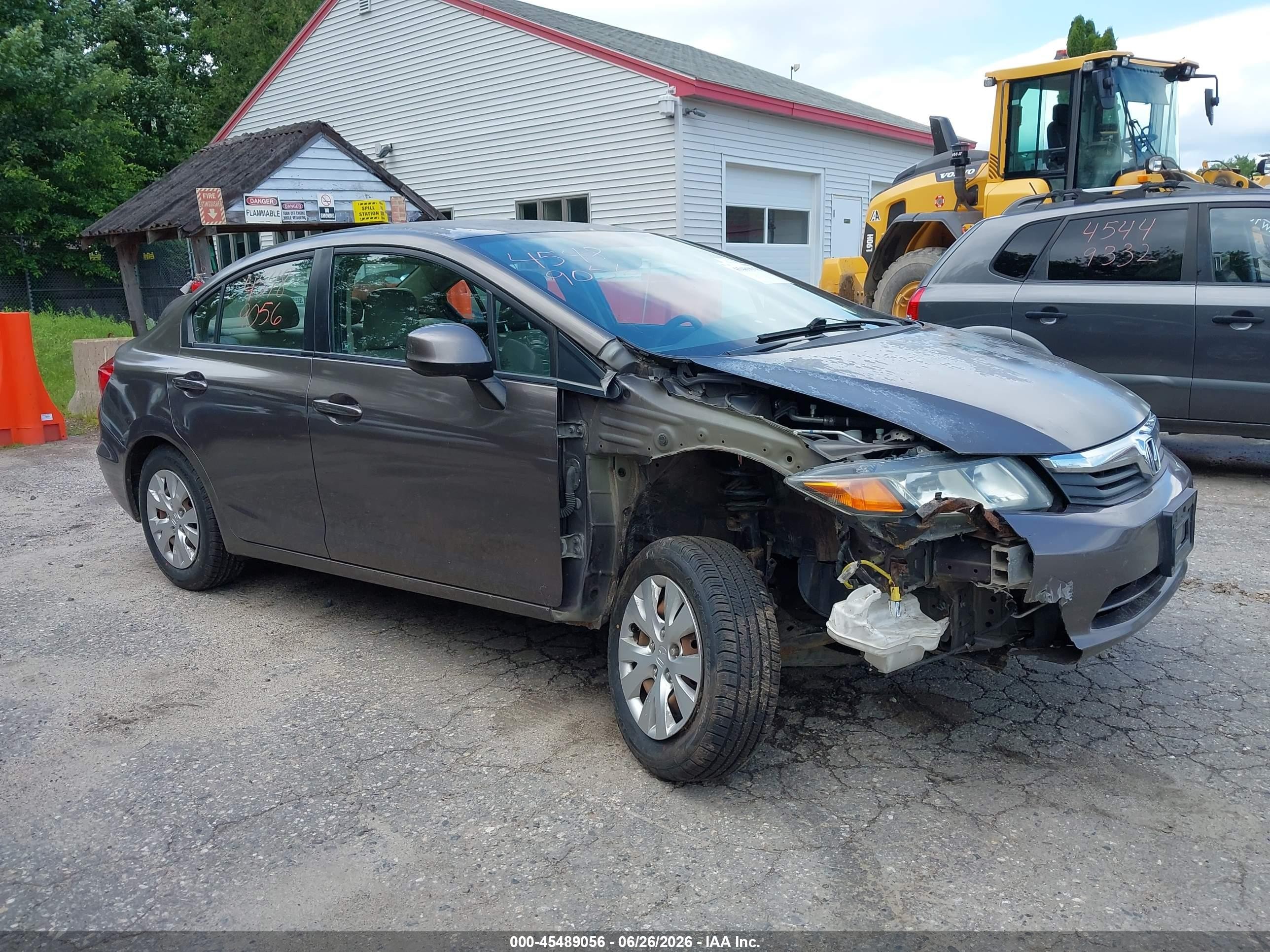 2012 Honda Civic Lx Tan vin: 2HGFB2F55CH503625