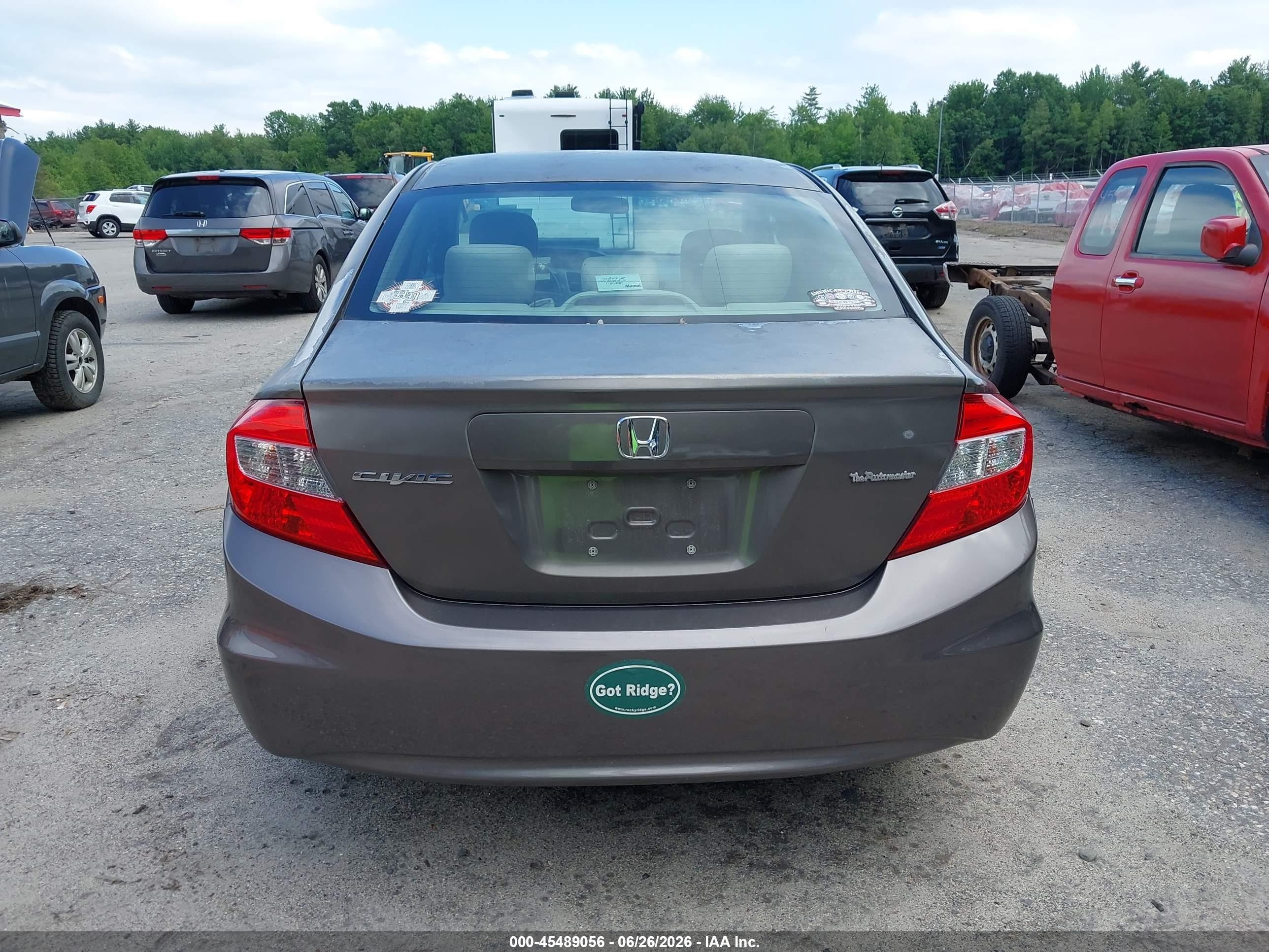 2012 Honda Civic Lx Tan vin: 2HGFB2F55CH503625