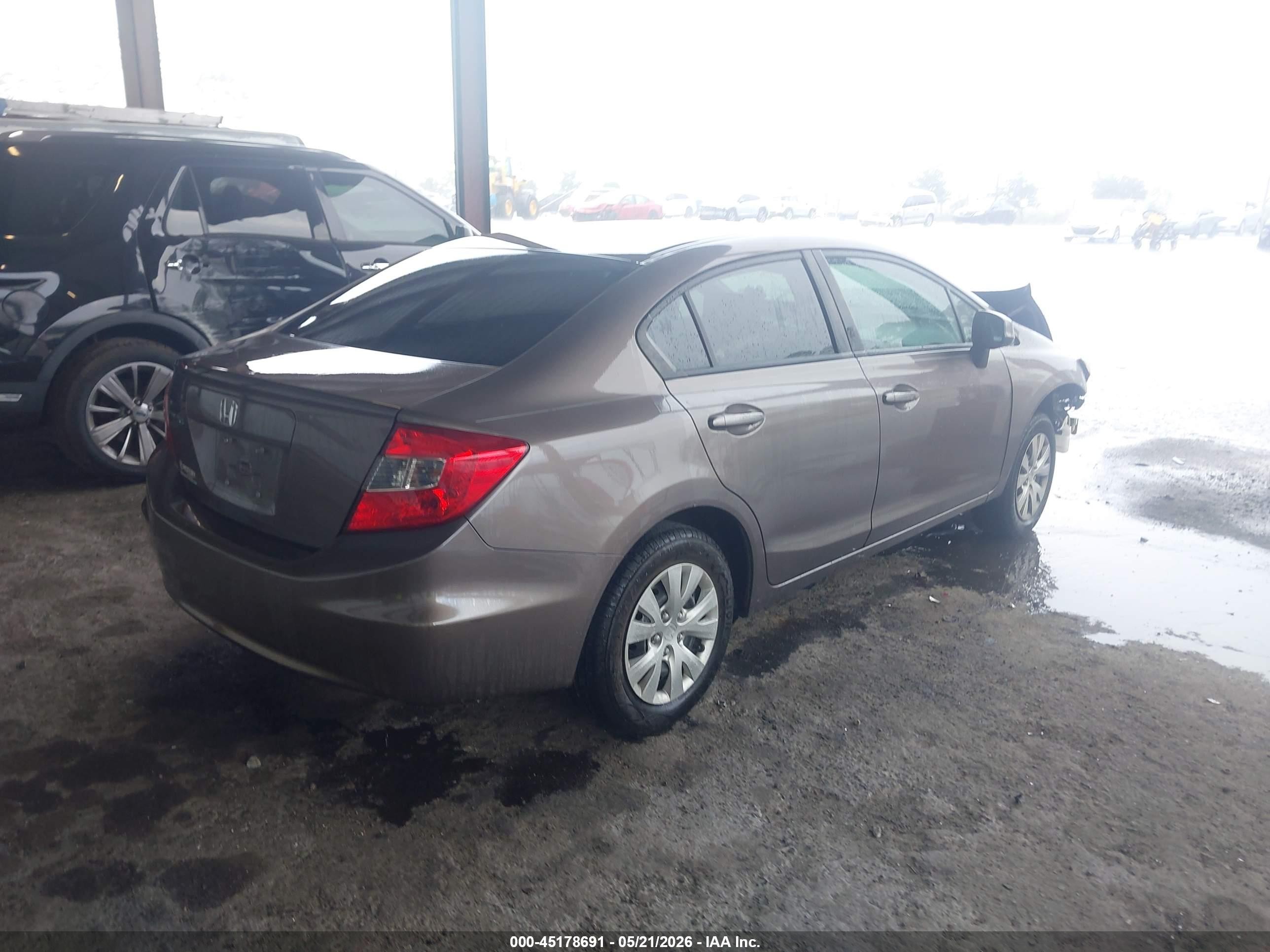 2012 Honda Civic Lx Gray vin: 2HGFB2F55CH523552