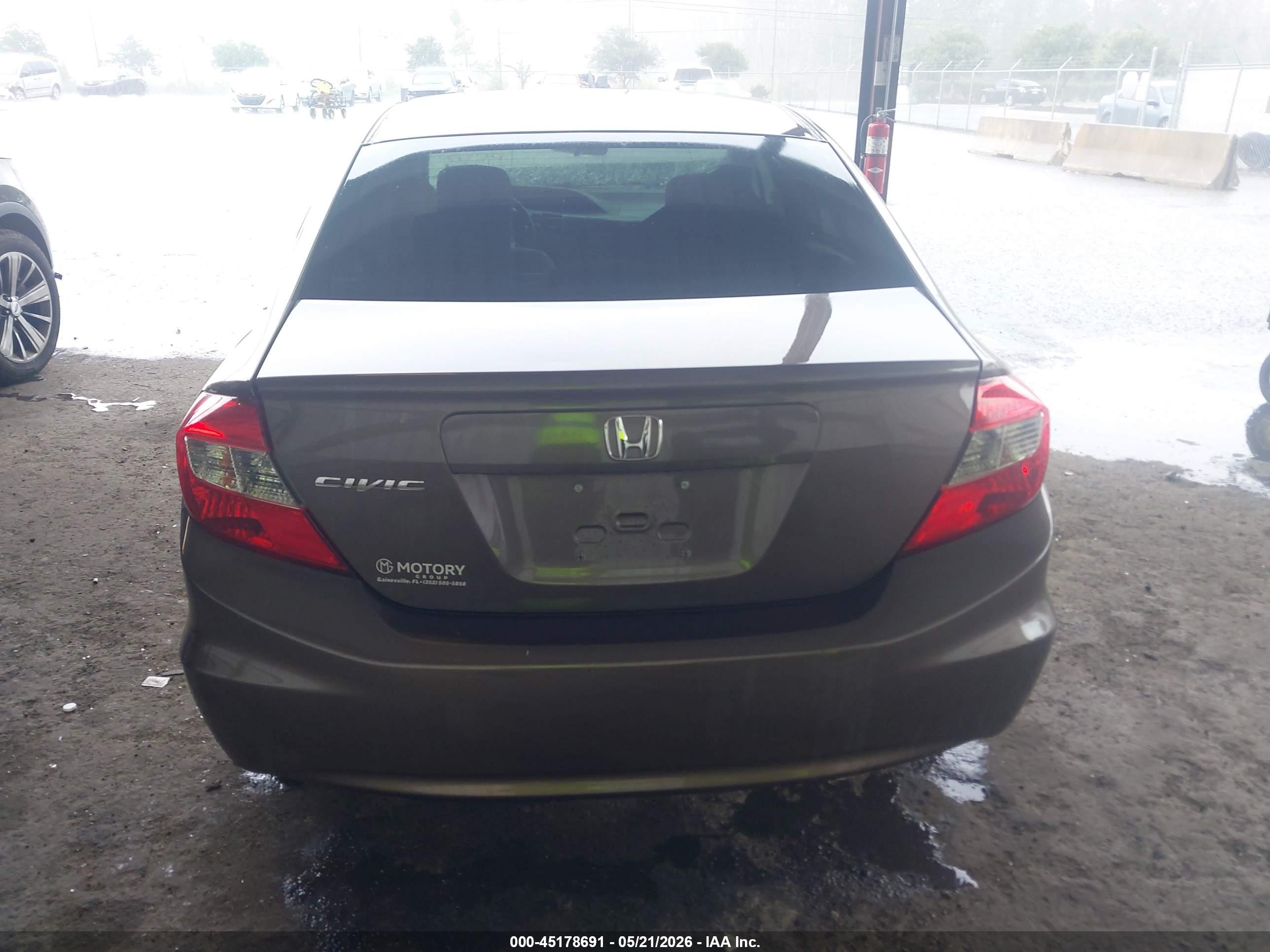 2012 Honda Civic Lx Gray vin: 2HGFB2F55CH523552