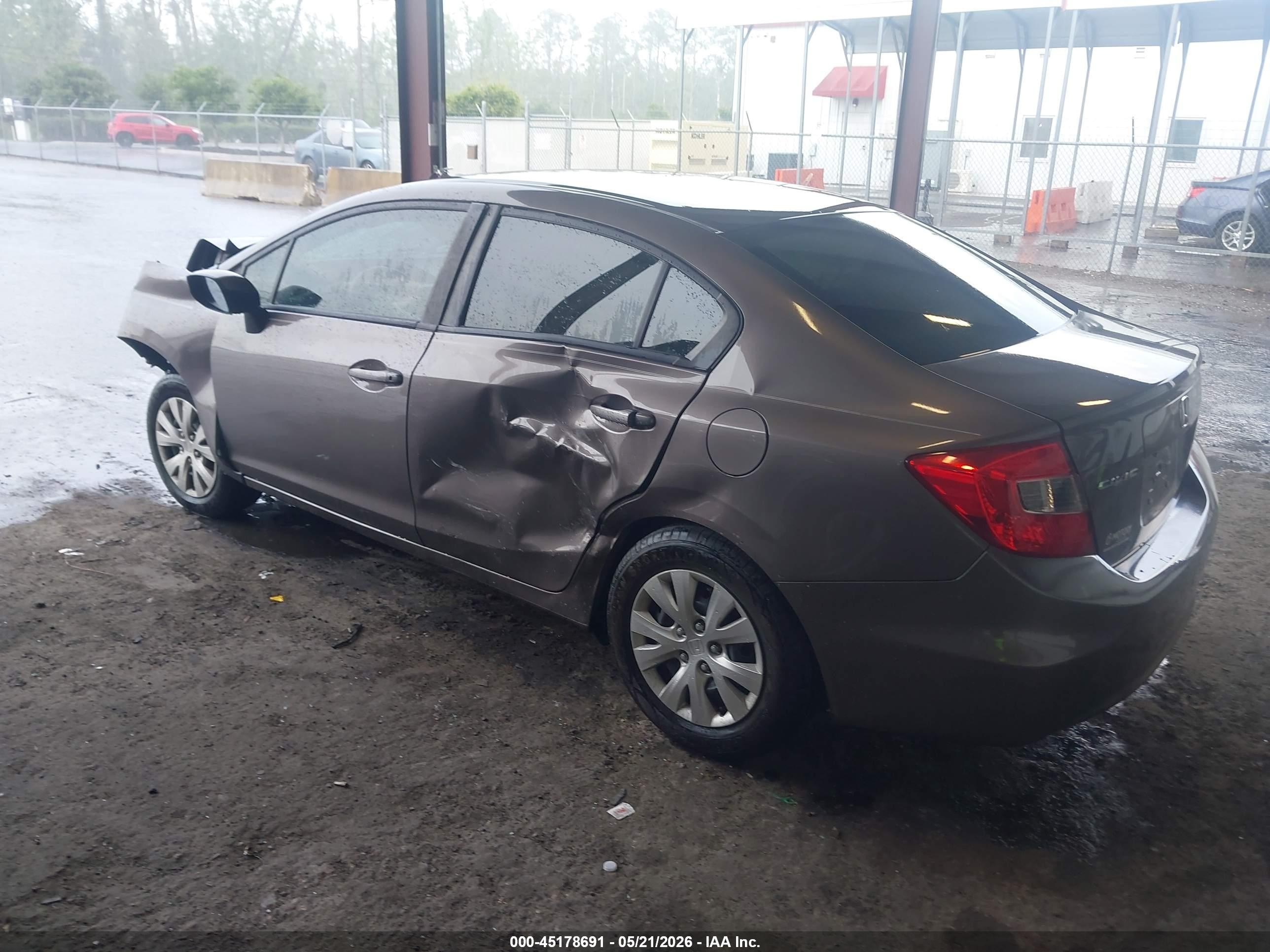 2012 Honda Civic Lx Gray vin: 2HGFB2F55CH523552