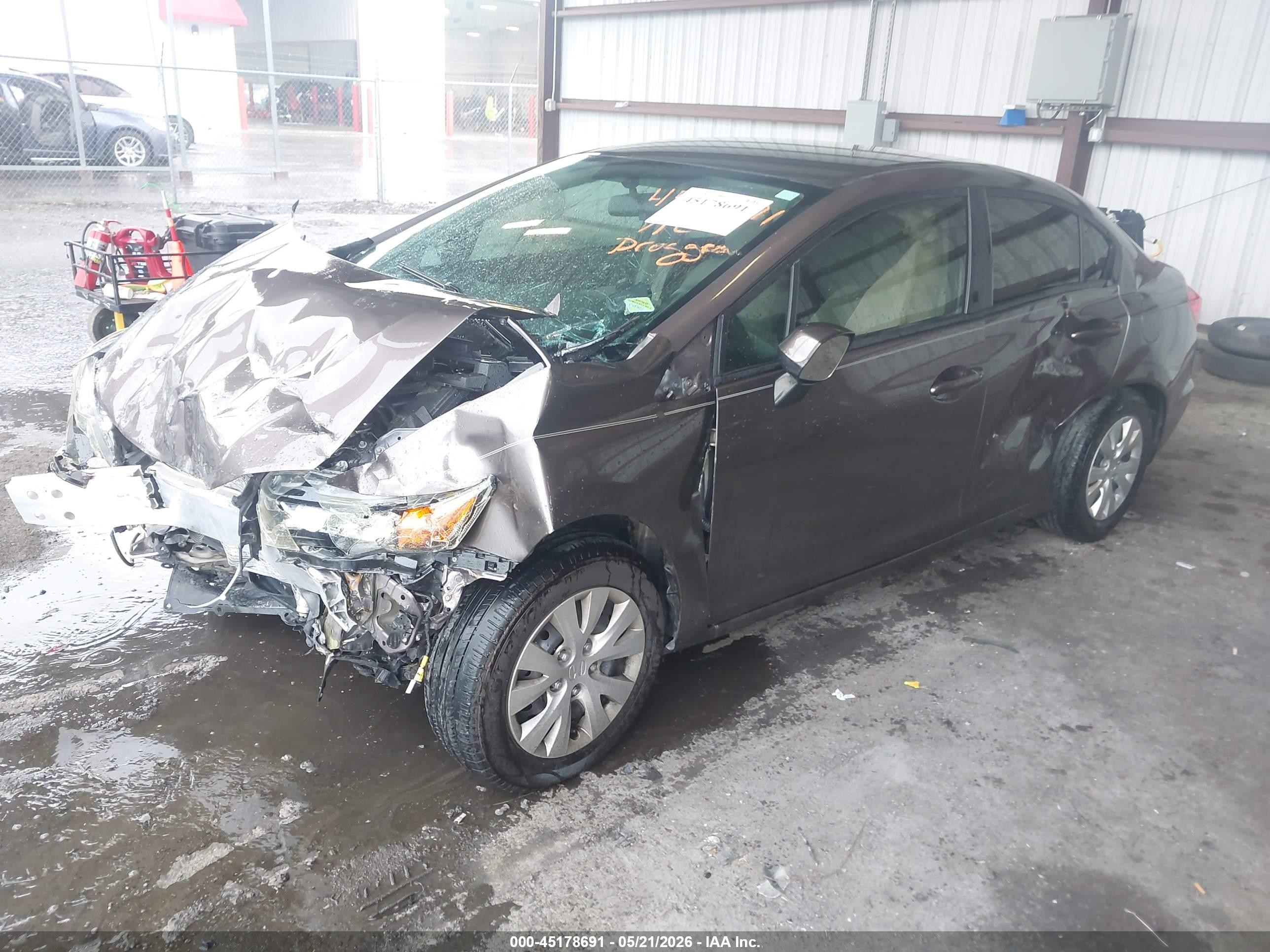 2012 Honda Civic Lx Gray vin: 2HGFB2F55CH523552