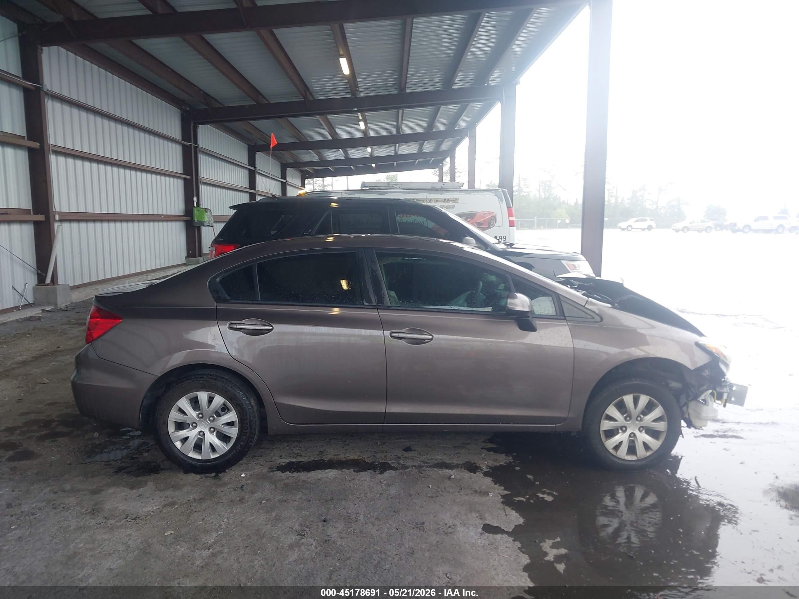 2012 Honda Civic Lx Gray vin: 2HGFB2F55CH523552