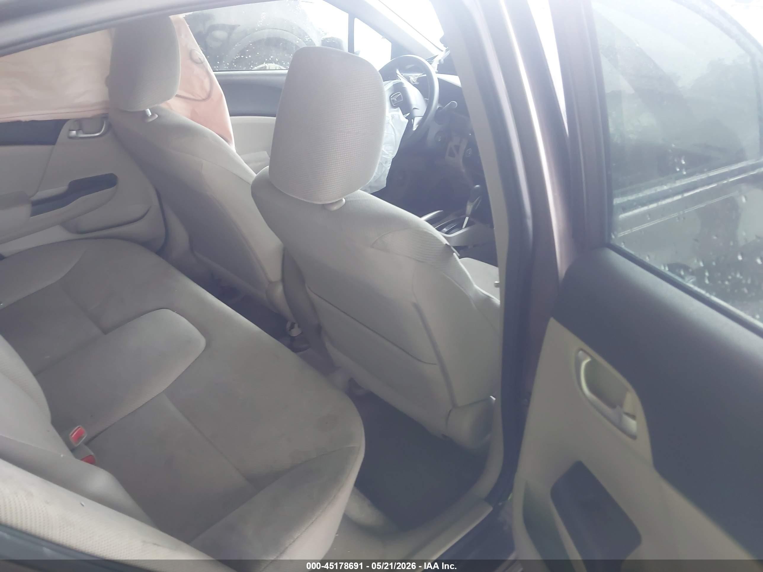 2012 Honda Civic Lx Gray vin: 2HGFB2F55CH523552