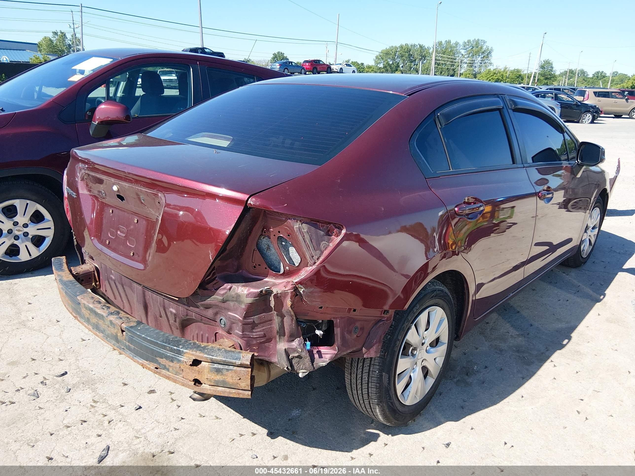 2012 Honda Civic Lx Red vin: 2HGFB2F55CH533353