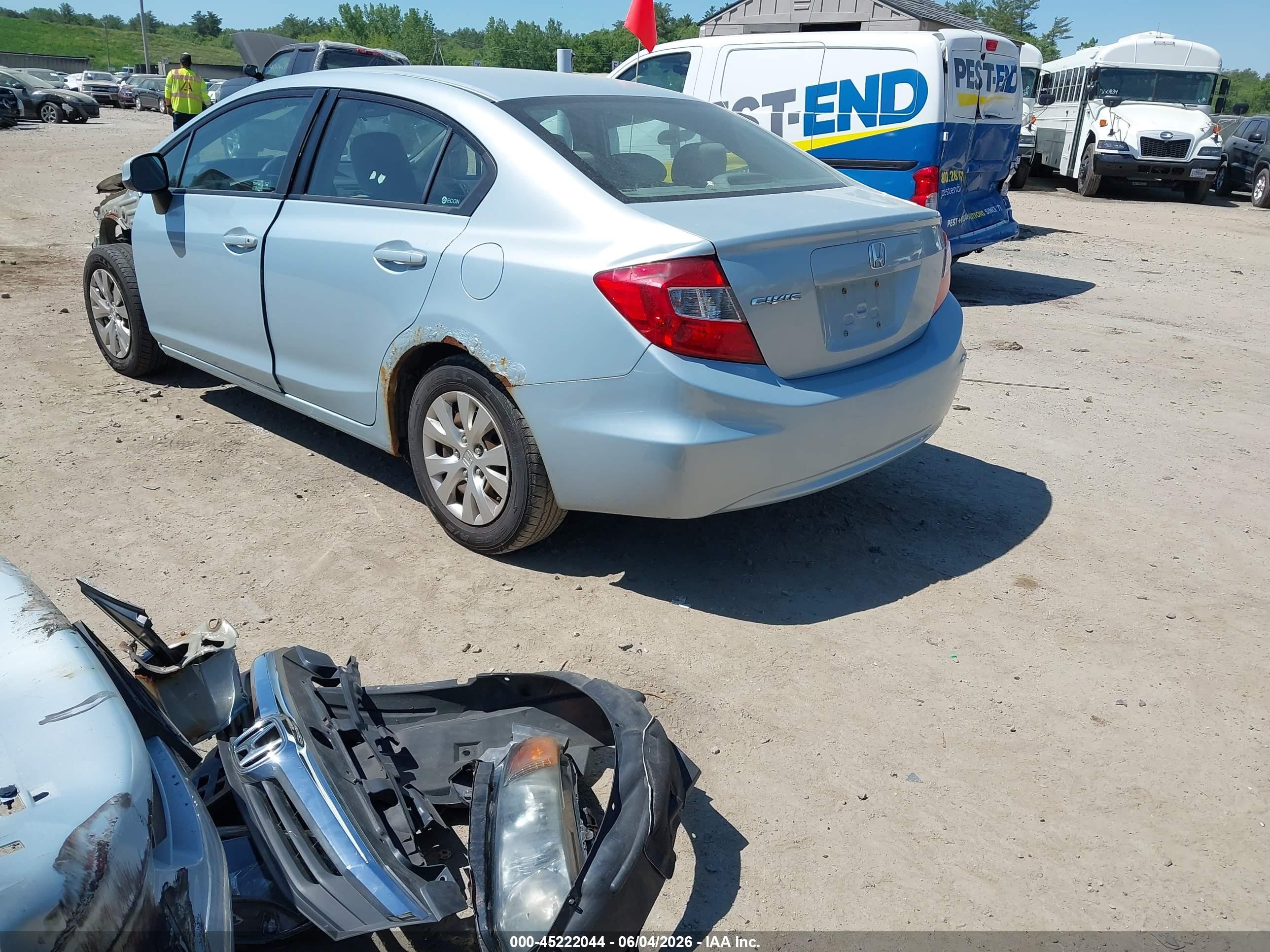 2012 Honda Civic Lx Light Blue vin: 2HGFB2F55CH552601