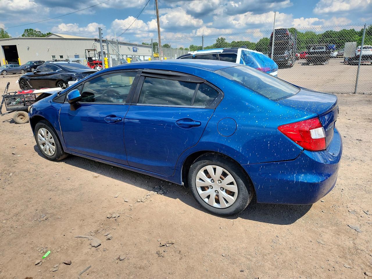 2012 Honda Civic Lx Blue vin: 2HGFB2F55CH558673