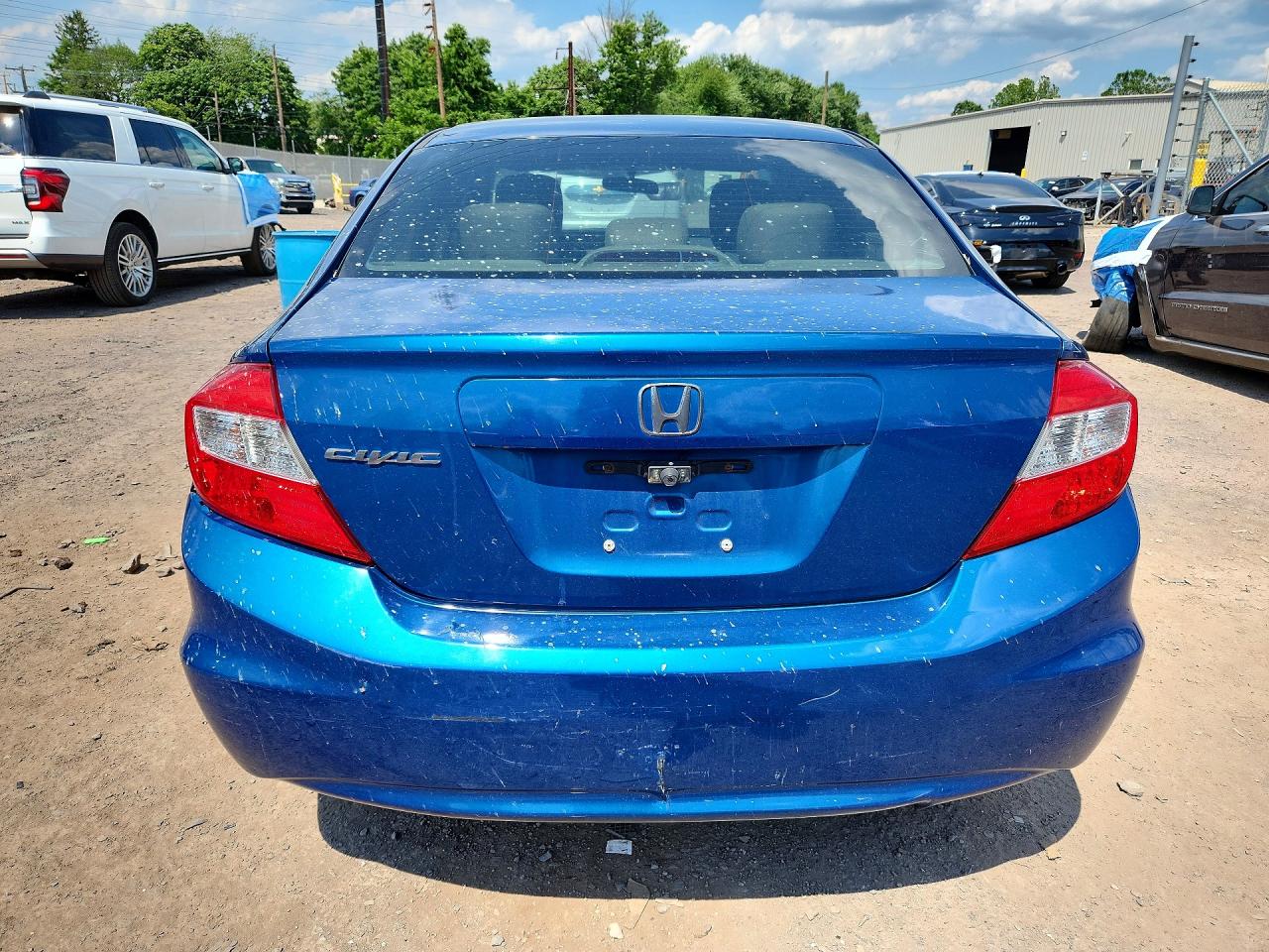 2012 Honda Civic Lx Blue vin: 2HGFB2F55CH558673