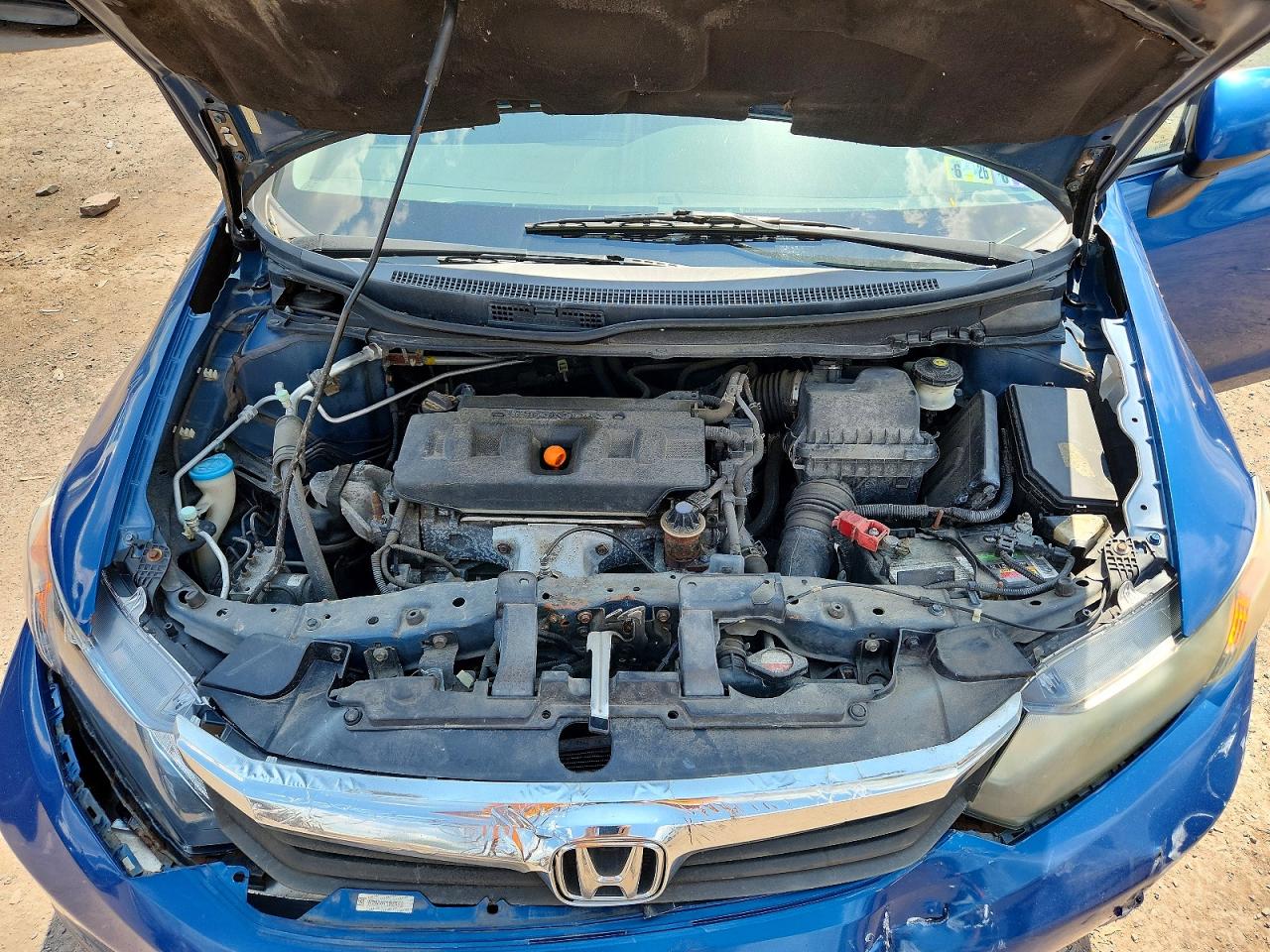2012 Honda Civic Lx Blue vin: 2HGFB2F55CH558673