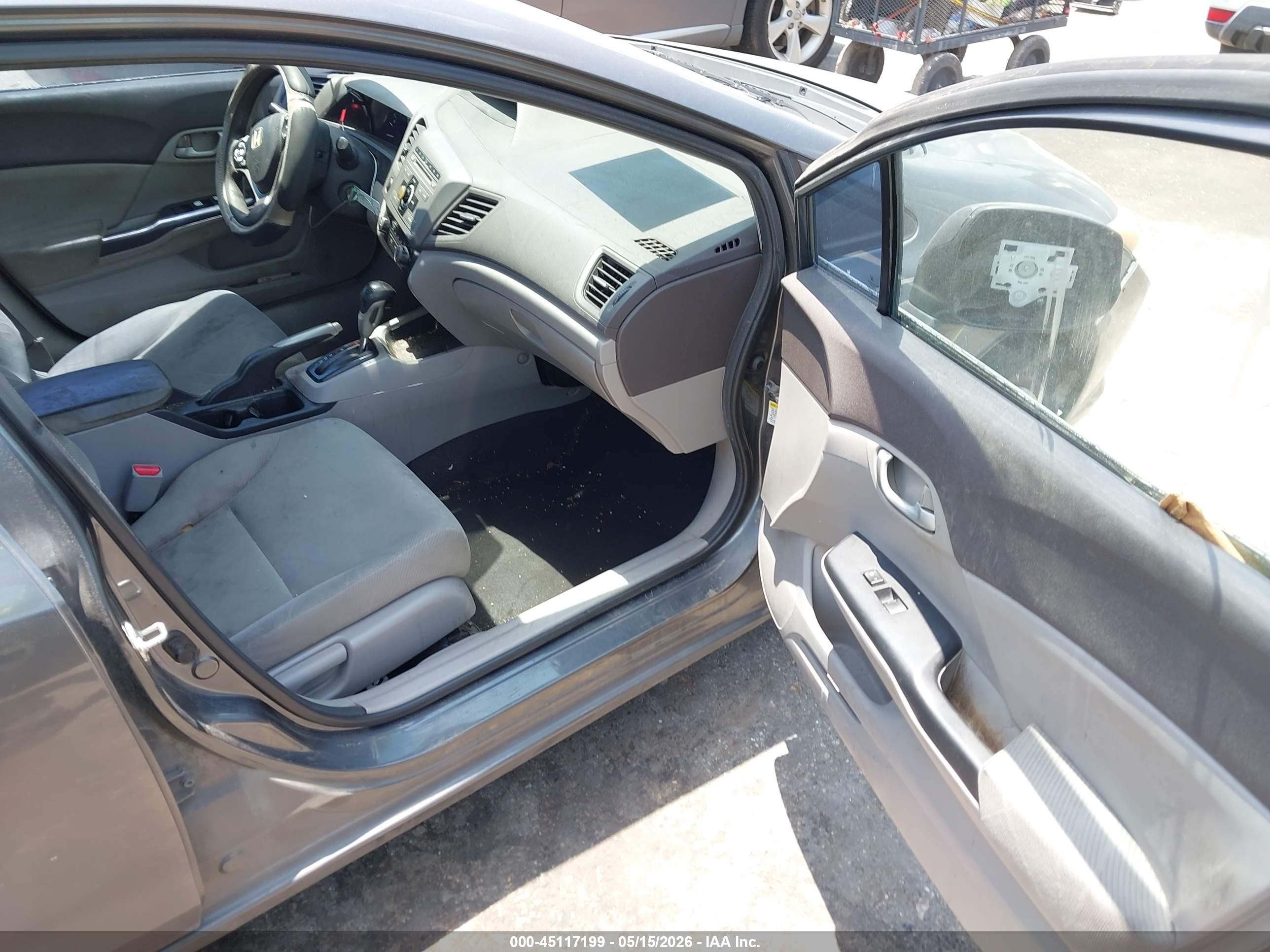 2012 Honda Civic Lx Gray vin: 2HGFB2F55CH561525