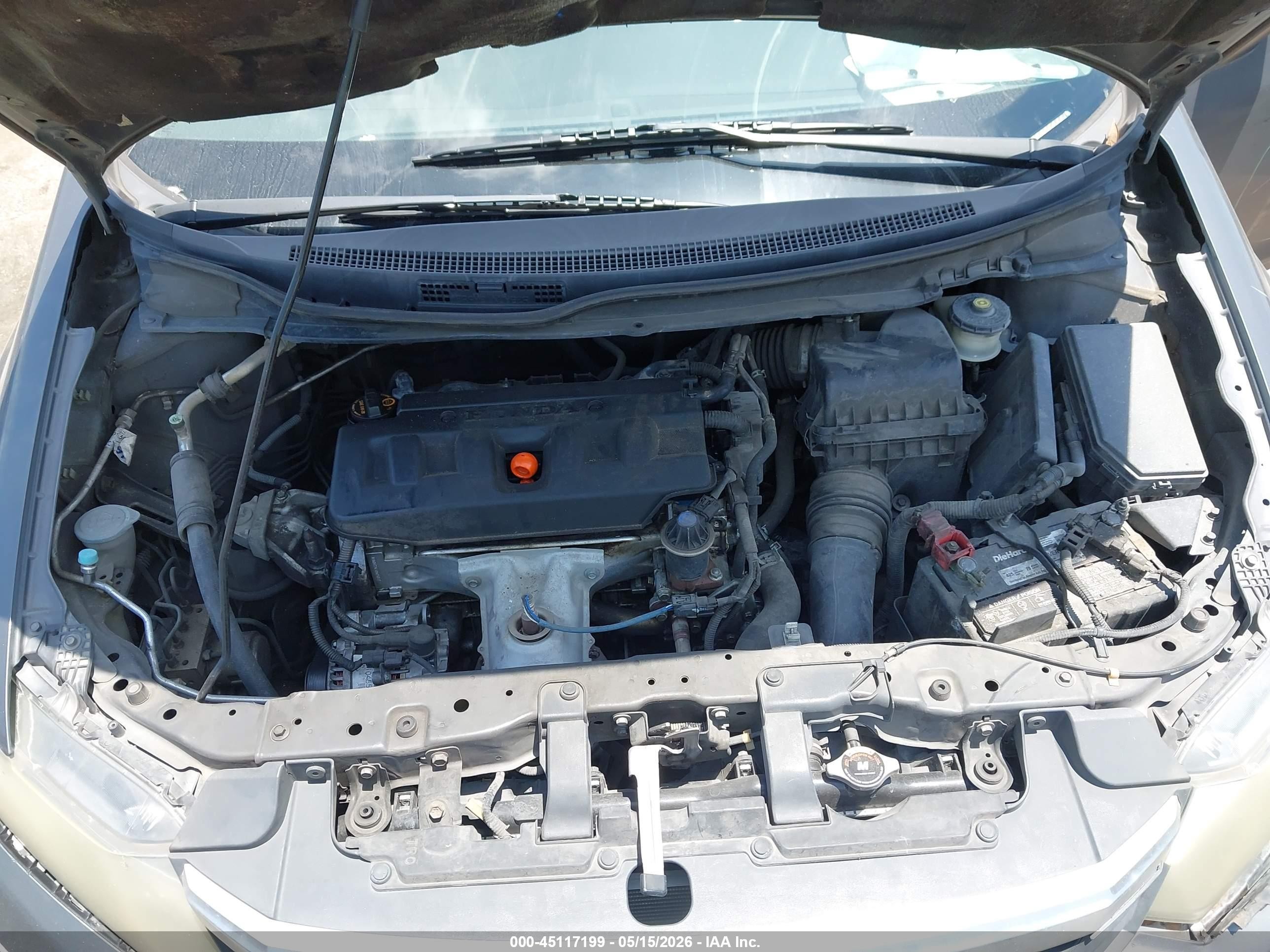 2012 Honda Civic Lx Gray vin: 2HGFB2F55CH561525