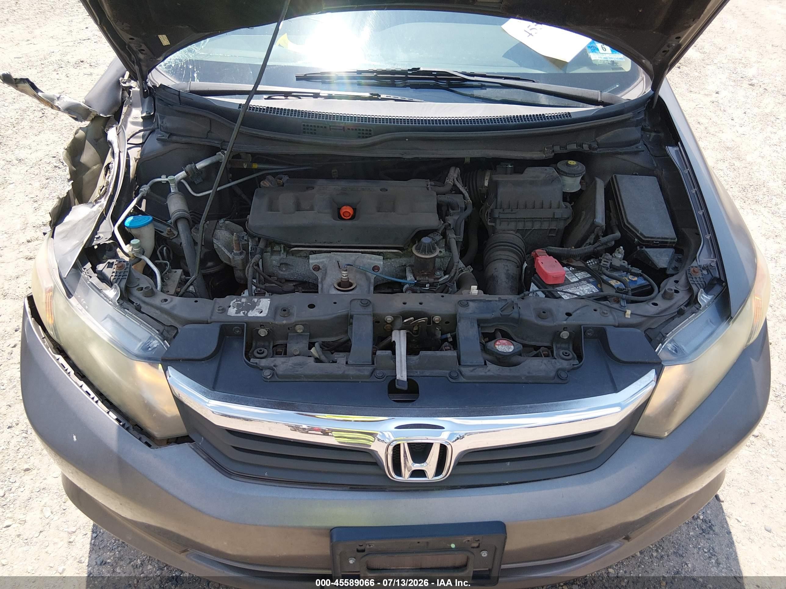 2012 Honda Civic Lx Brown vin: 2HGFB2F55CH564716