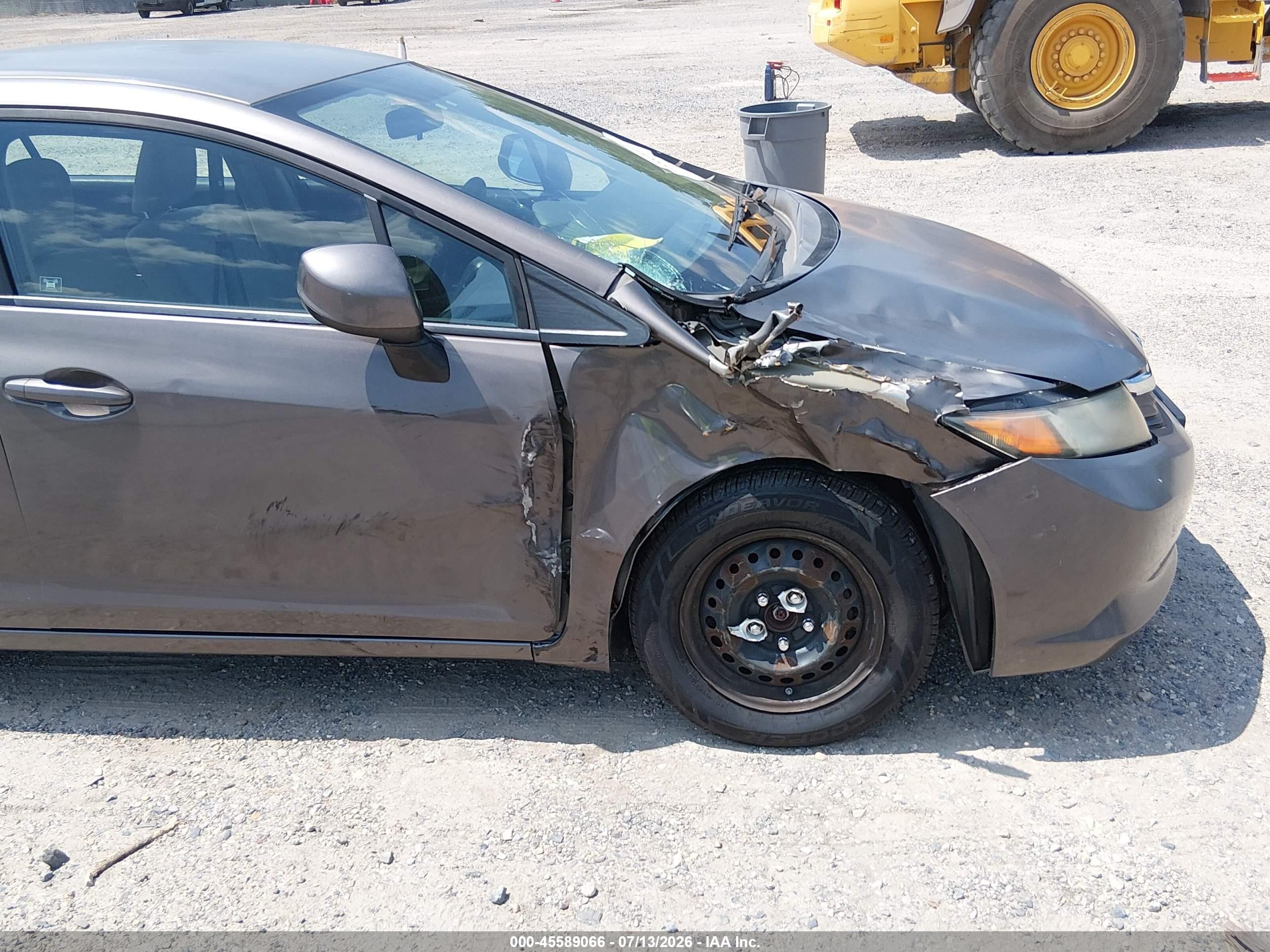 2012 Honda Civic Lx Brown vin: 2HGFB2F55CH564716