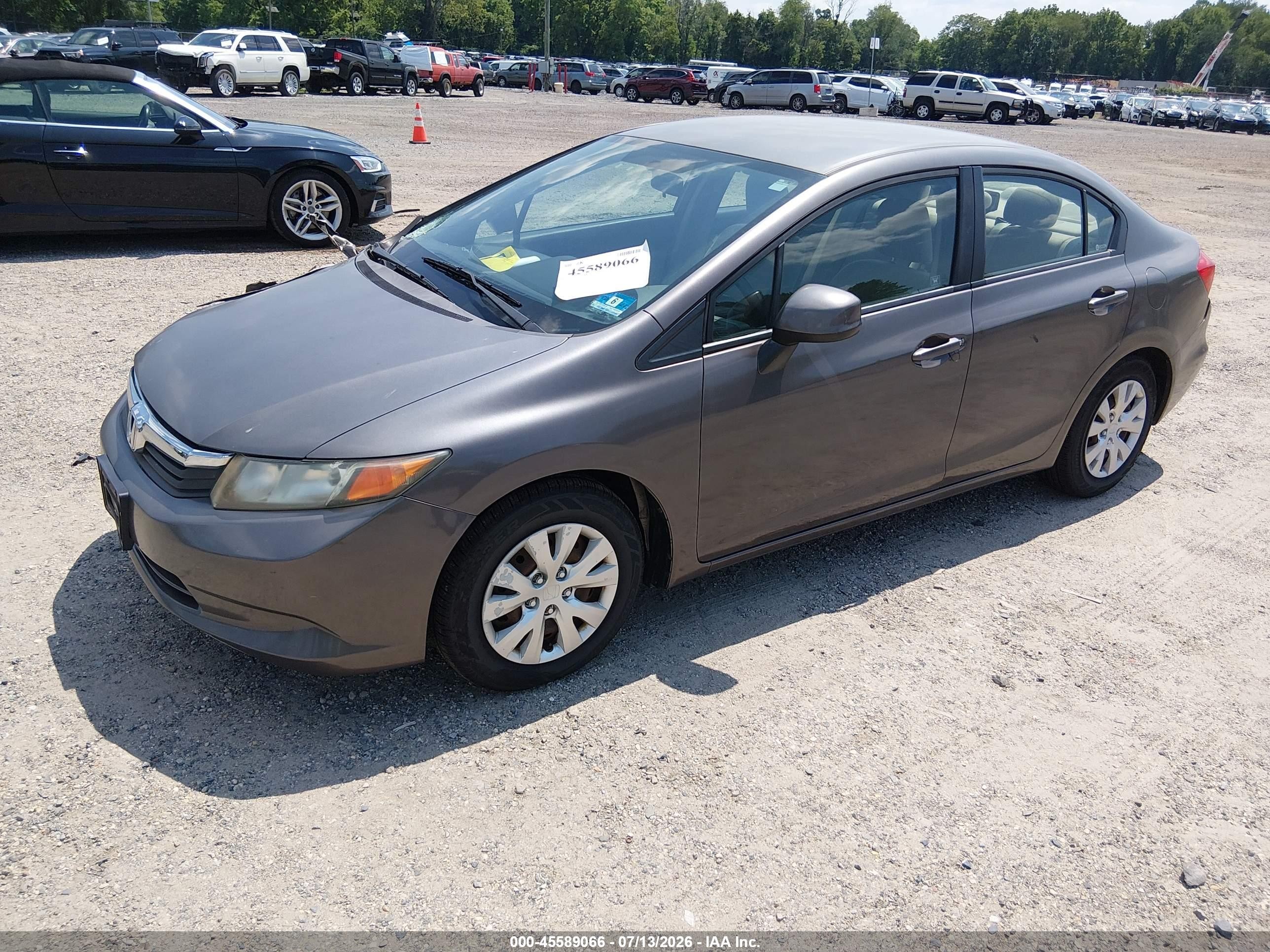 2012 Honda Civic Lx Brown vin: 2HGFB2F55CH564716