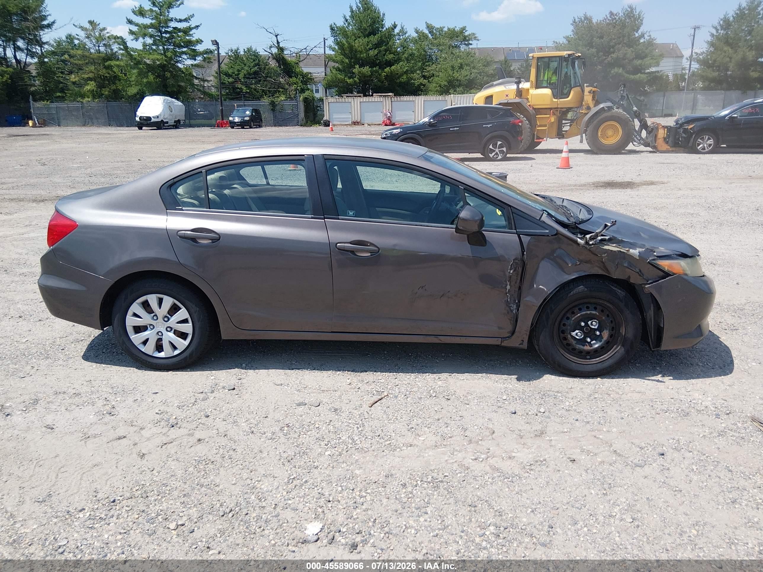 2012 Honda Civic Lx Brown vin: 2HGFB2F55CH564716