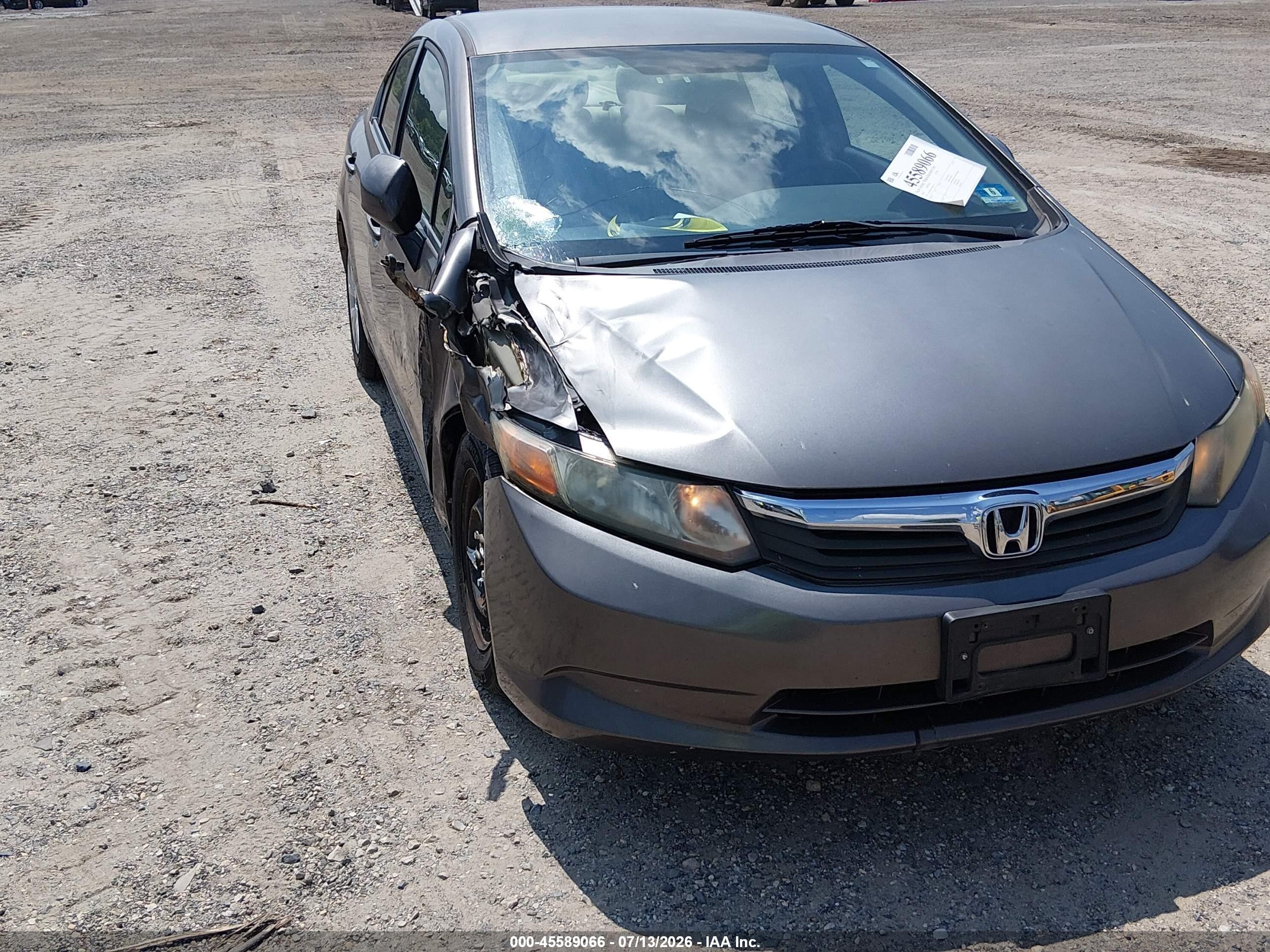 2012 Honda Civic Lx Brown vin: 2HGFB2F55CH564716