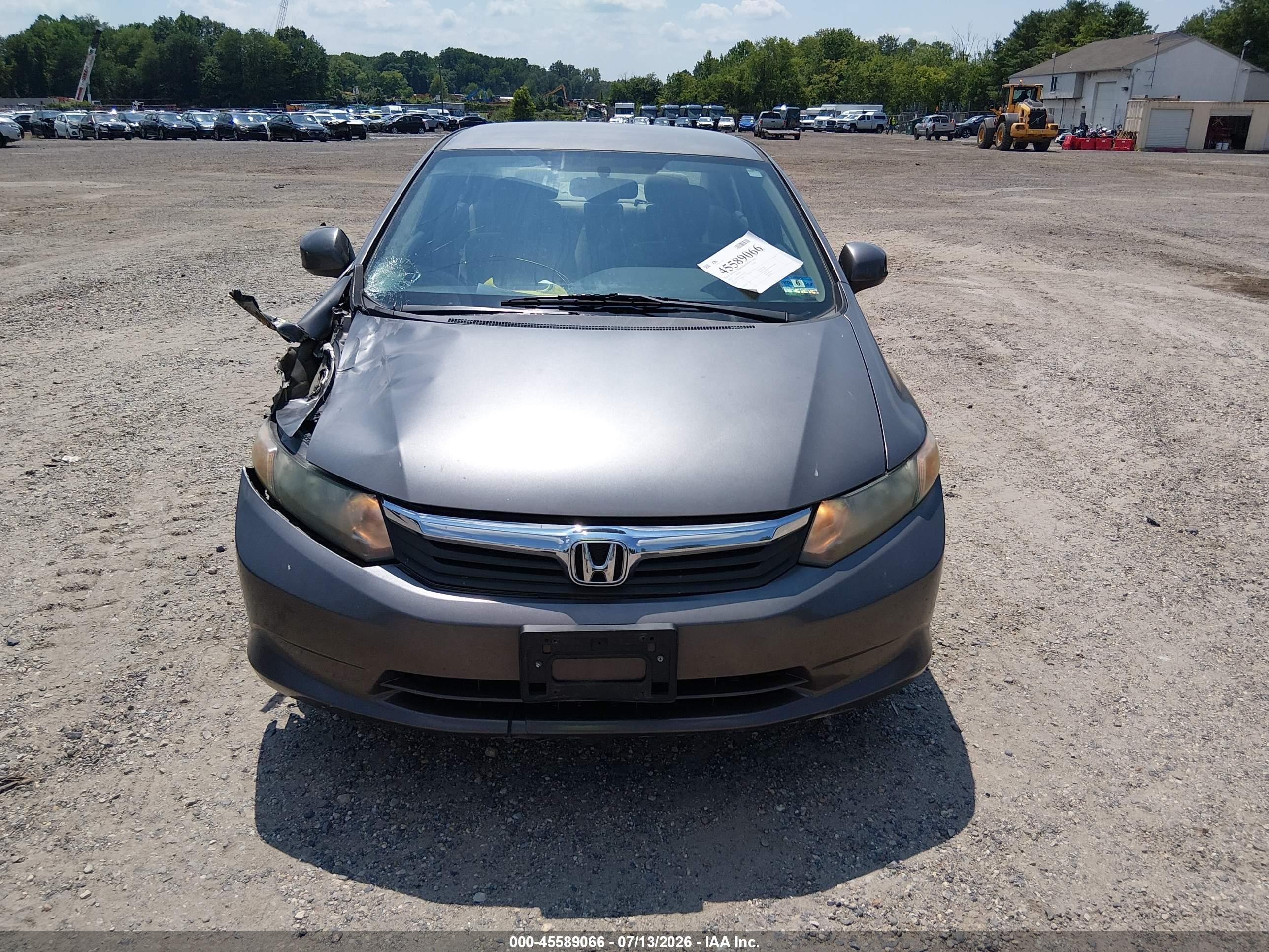 2012 Honda Civic Lx Brown vin: 2HGFB2F55CH564716