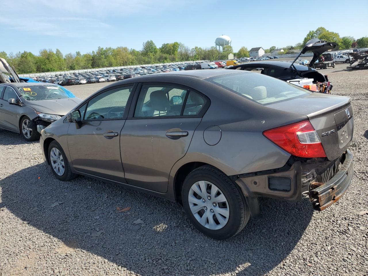 2012 Hond Civic Lx Brown vin: 2HGFB2F55CH564800