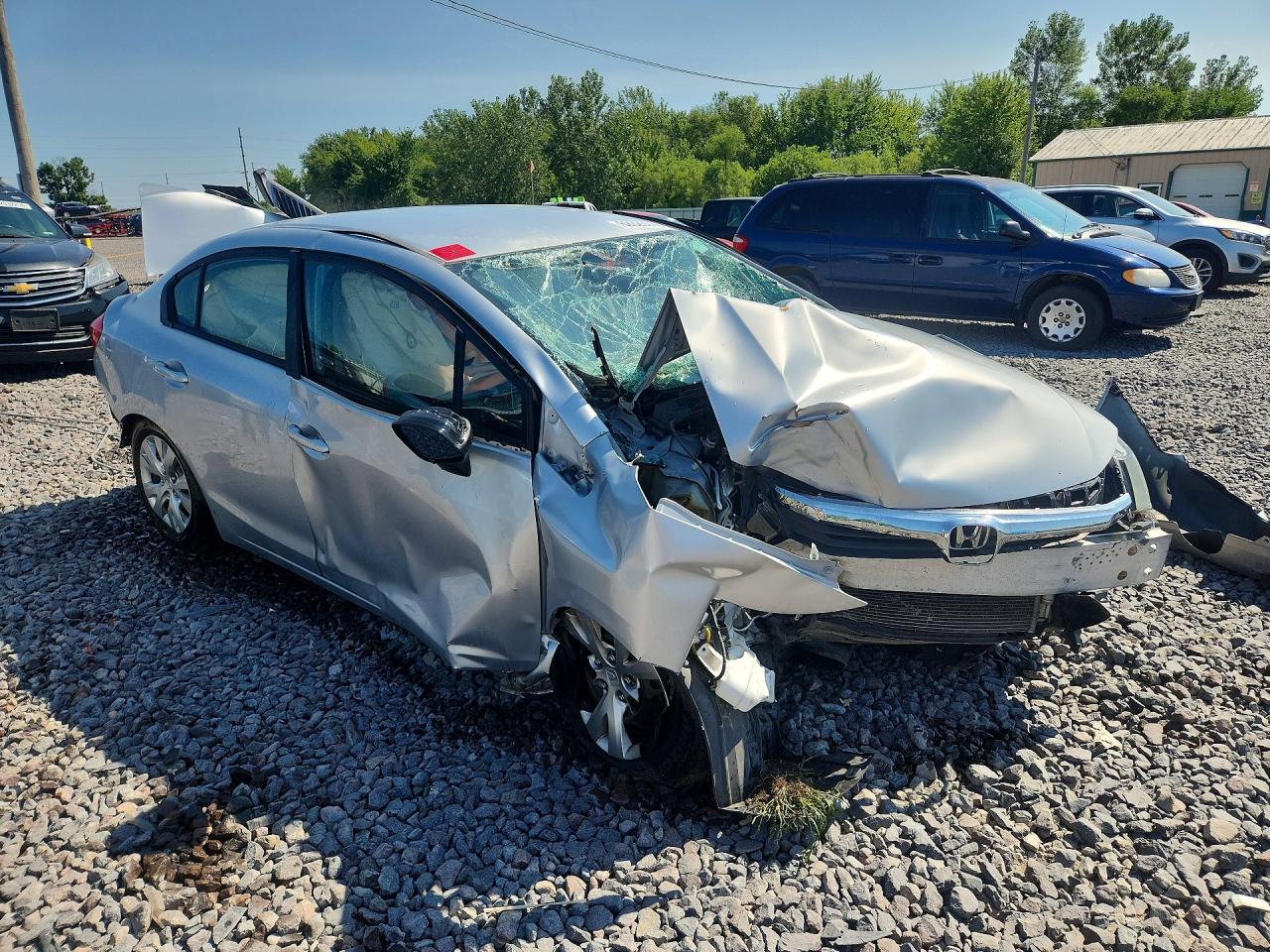 2012 Honda Civic Lx Silver vin: 2HGFB2F55CH573903