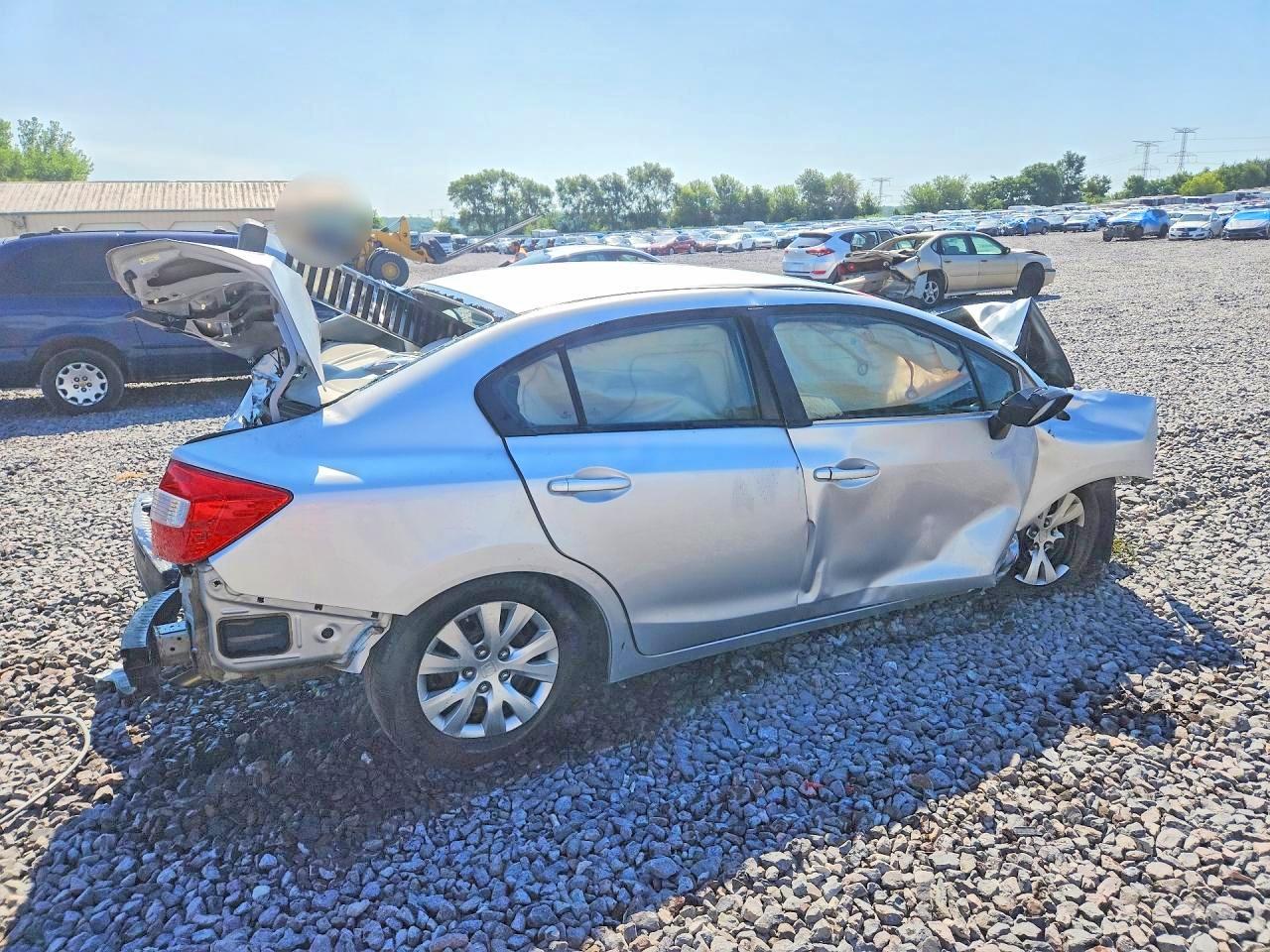 2012 Honda Civic Lx Silver vin: 2HGFB2F55CH573903