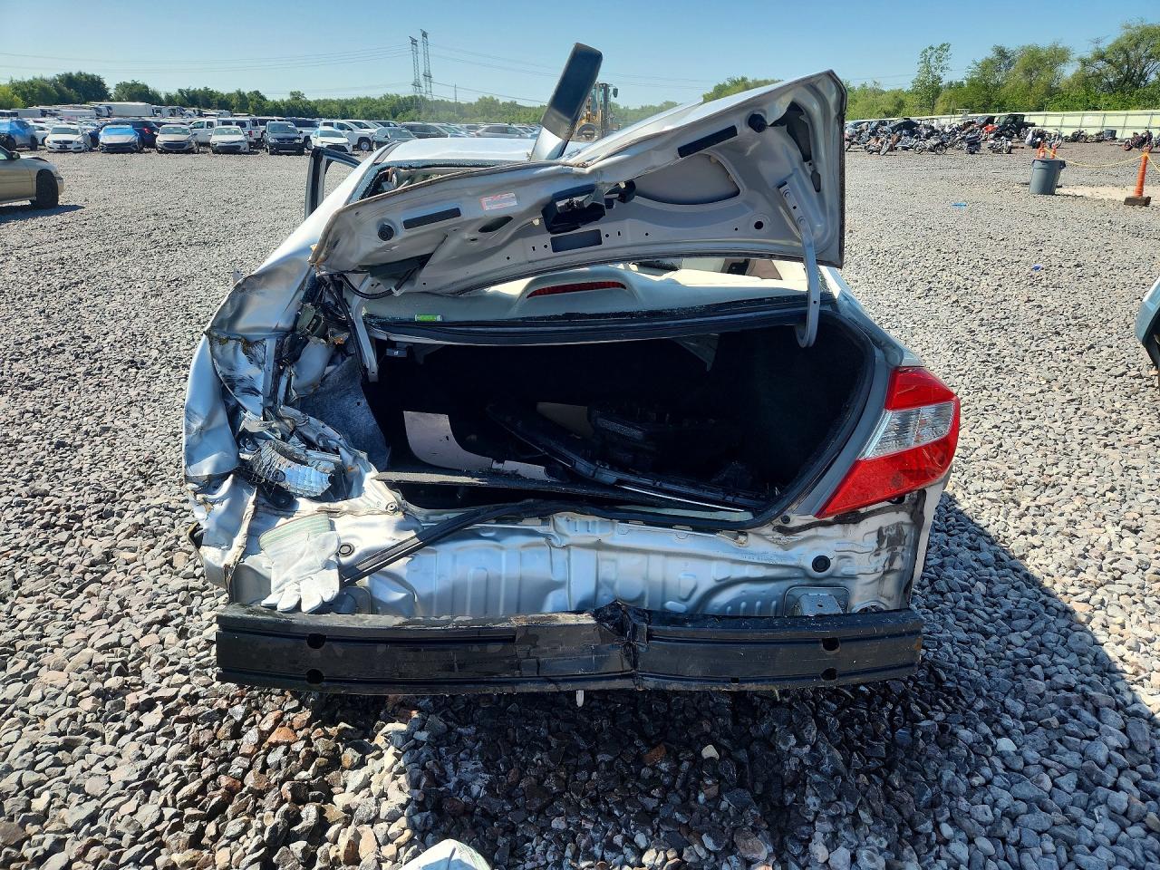 2012 Honda Civic Lx Silver vin: 2HGFB2F55CH573903