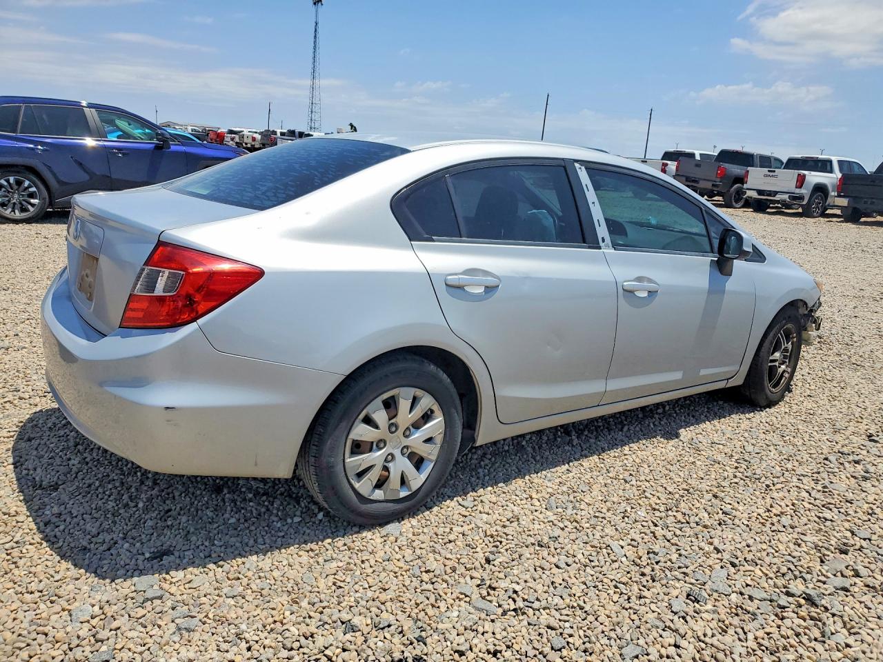 2012 Honda Civic Lx Silver vin: 2HGFB2F55CH575683