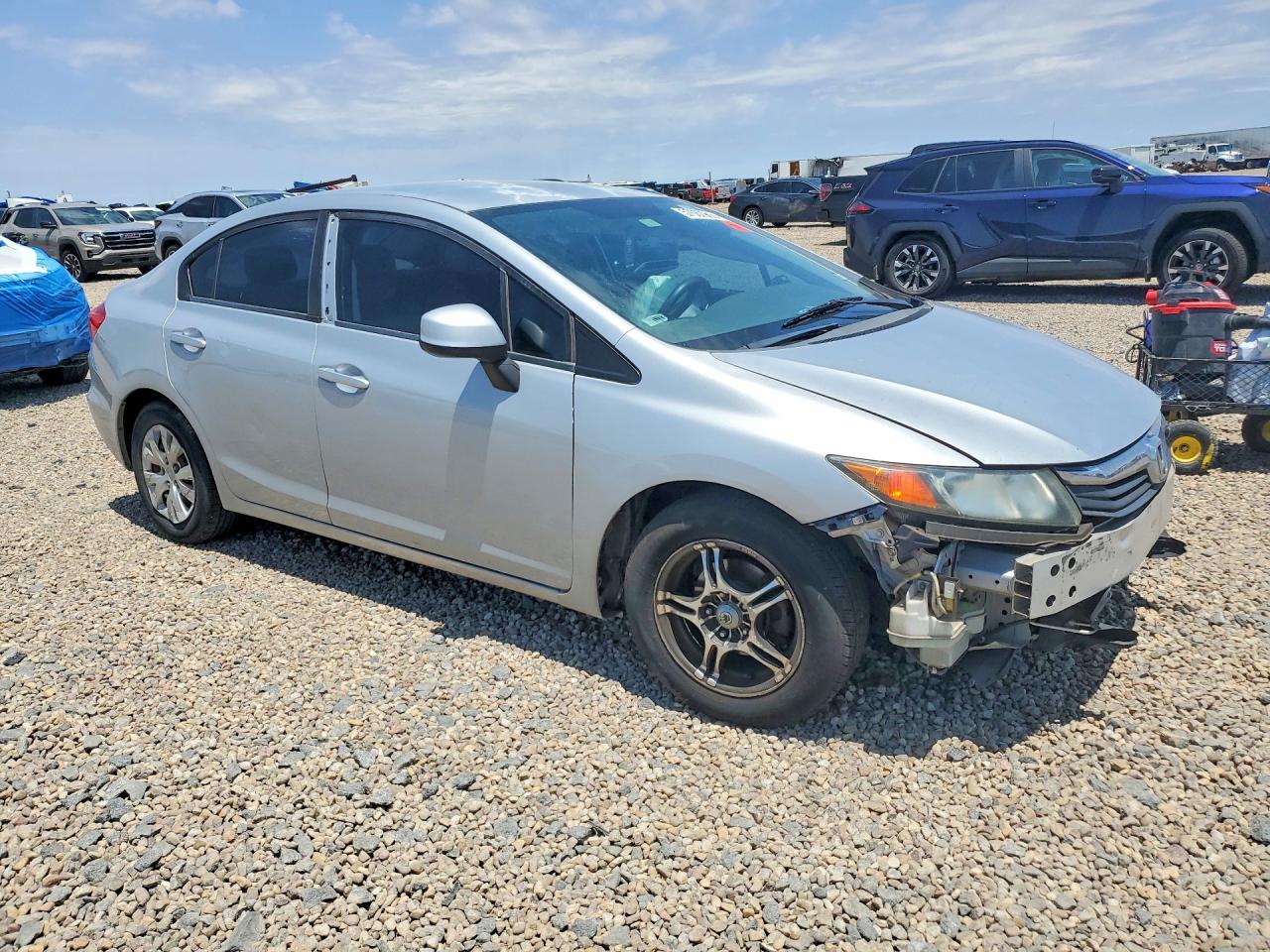 2012 Honda Civic Lx Silver vin: 2HGFB2F55CH575683