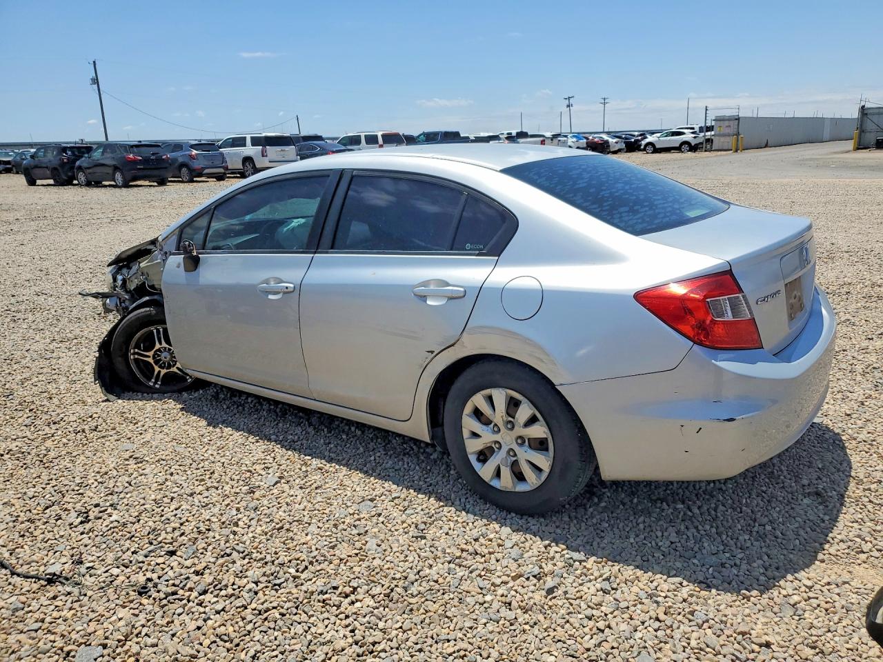 2012 Honda Civic Lx Silver vin: 2HGFB2F55CH575683