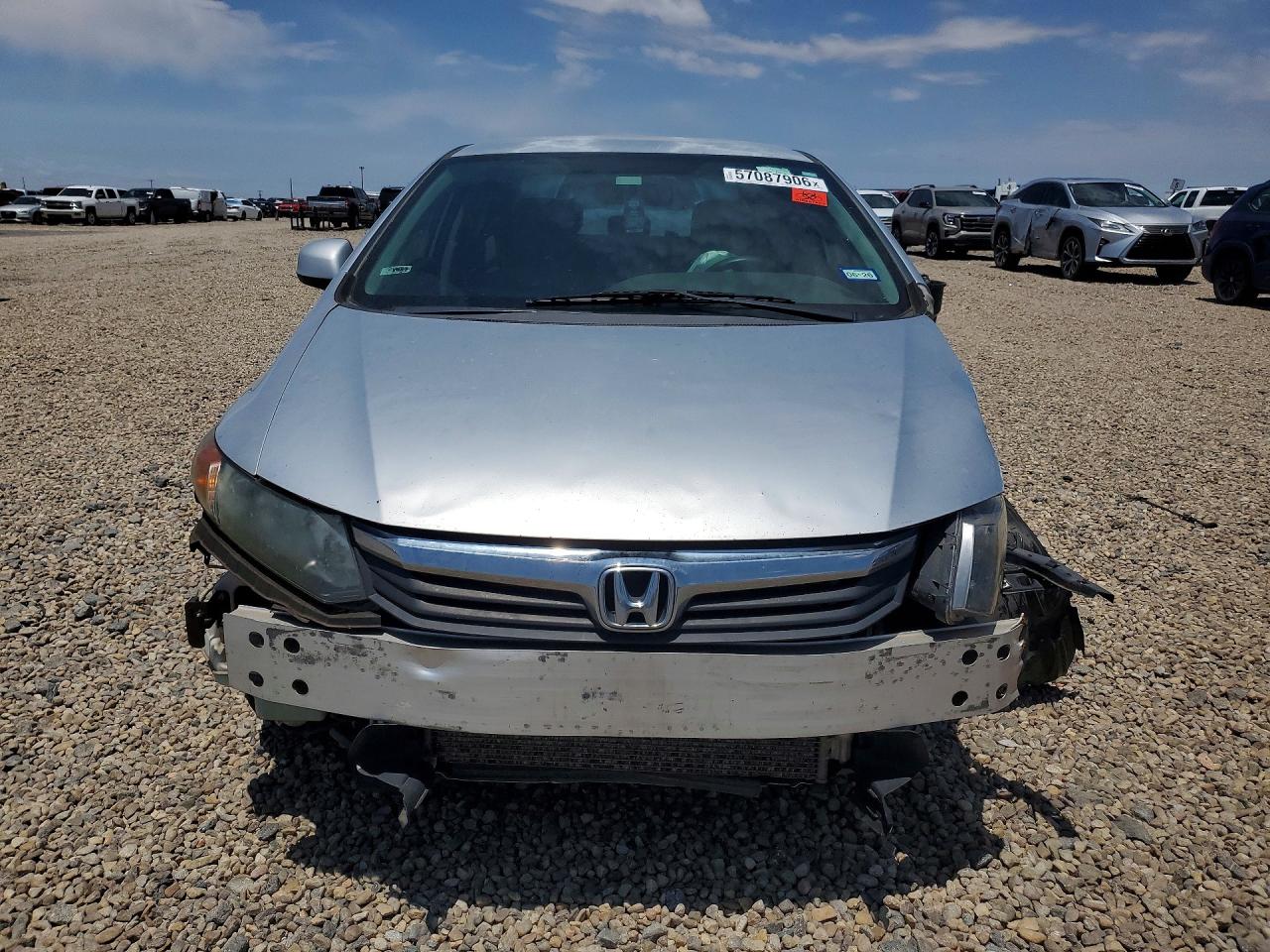 2012 Honda Civic Lx Silver vin: 2HGFB2F55CH575683