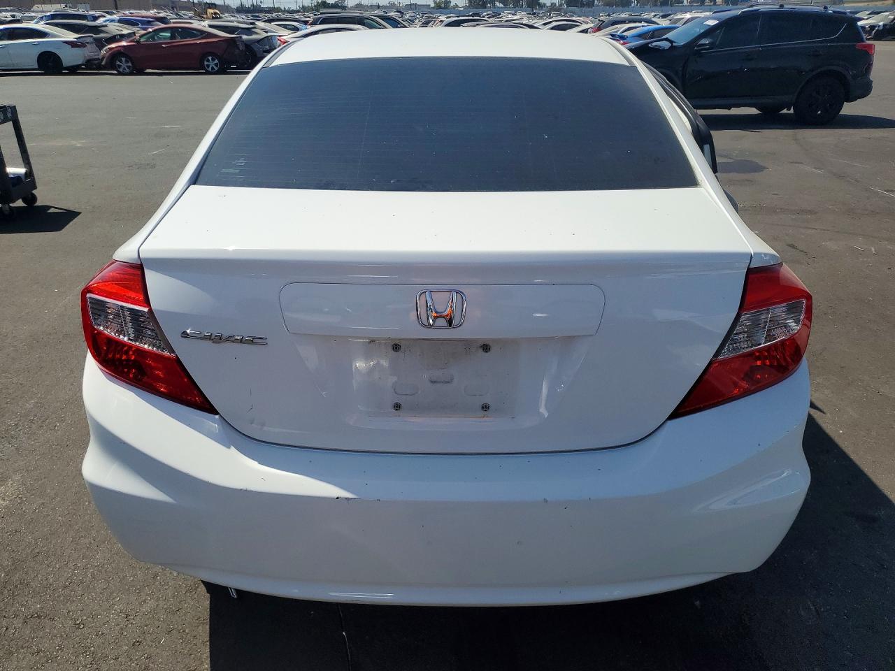 2012 Honda Civic Lx White vin: 2HGFB2F55CH575781