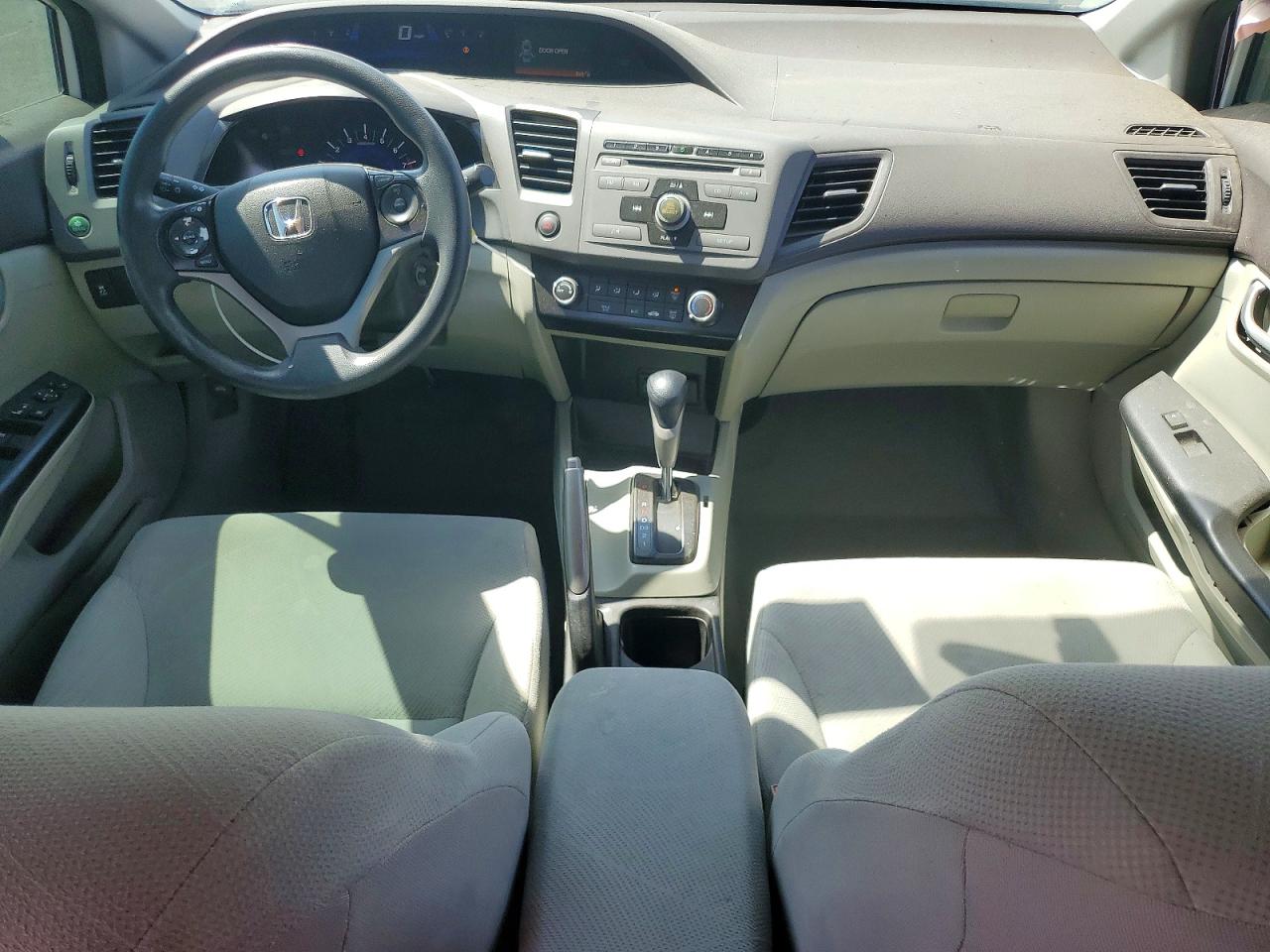 2012 Honda Civic Lx White vin: 2HGFB2F55CH575781