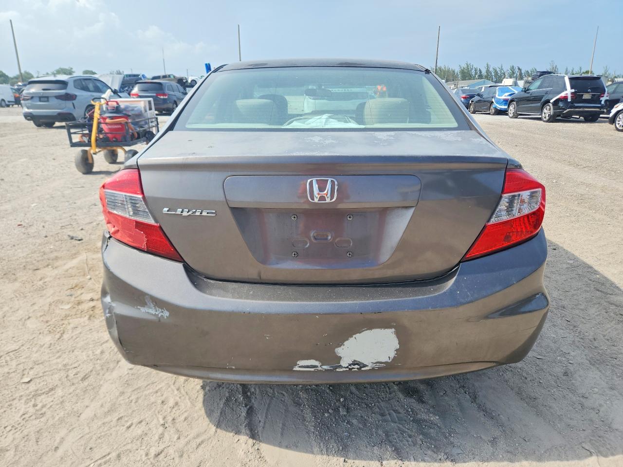 2012 Honda Civic Lx Gray vin: 2HGFB2F55CH578065
