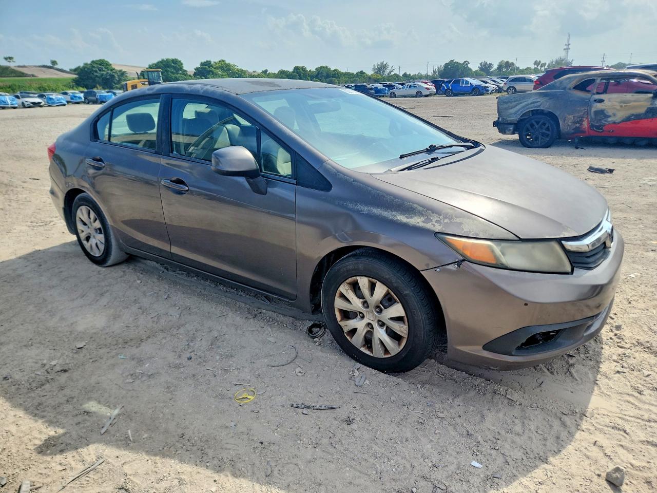 2012 Honda Civic Lx Gray vin: 2HGFB2F55CH578065