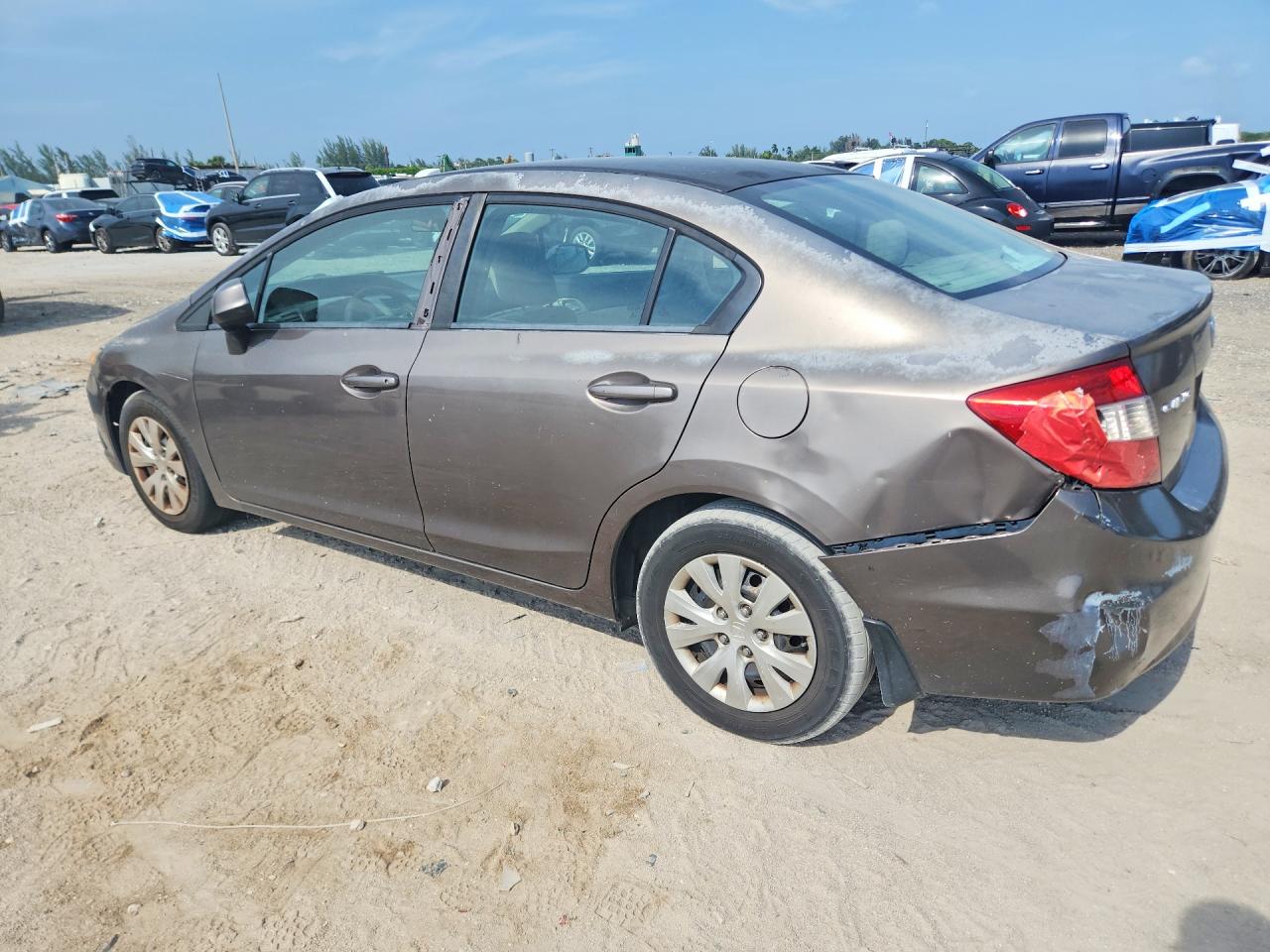 2012 Honda Civic Lx Gray vin: 2HGFB2F55CH578065