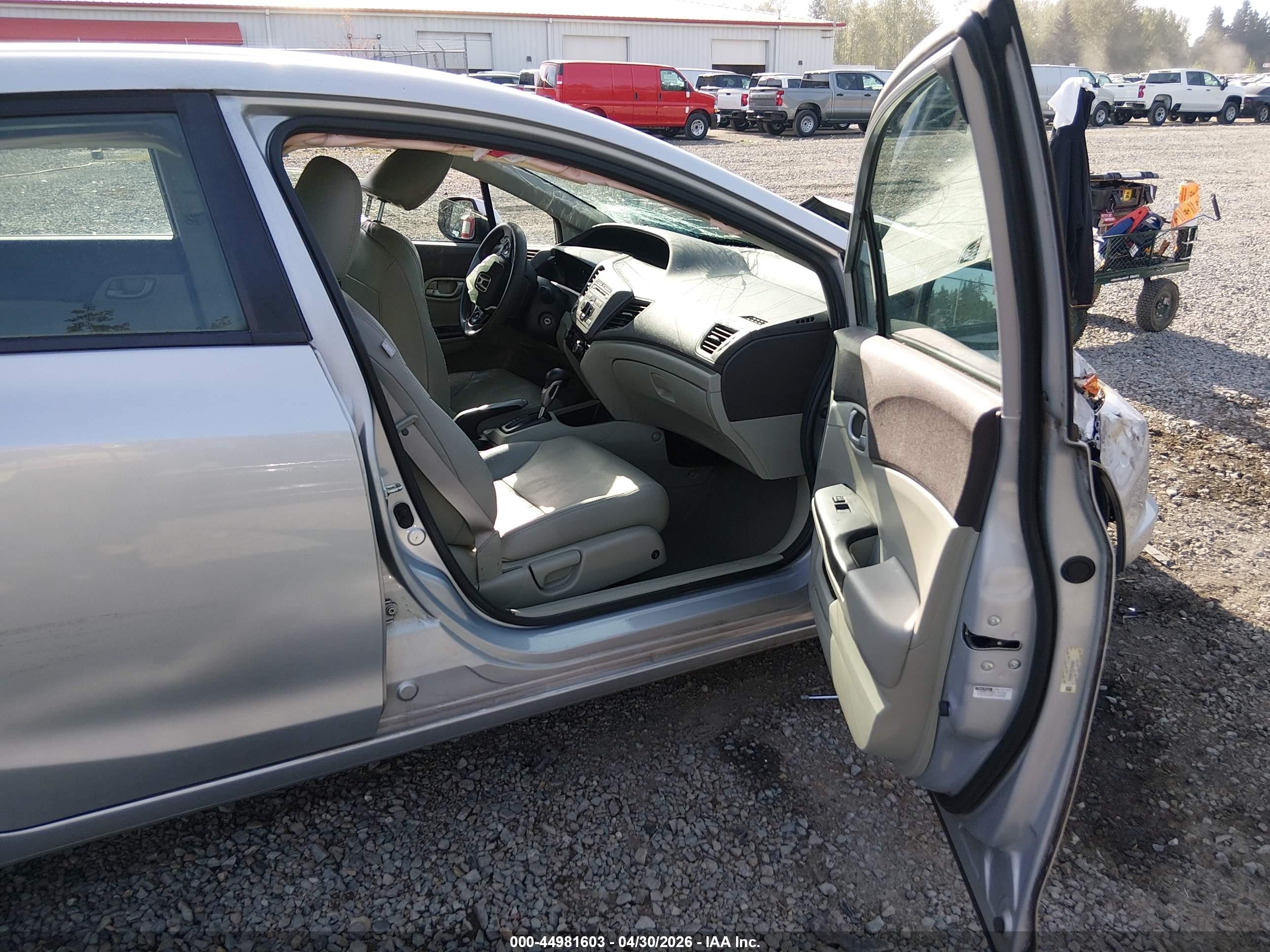 2012 Honda Civic Lx Silver vin: 2HGFB2F55CH580947