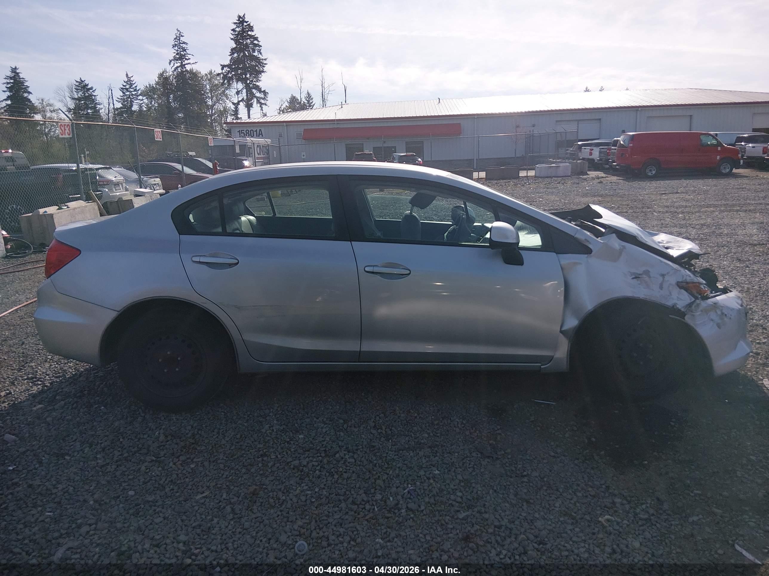 2012 Honda Civic Lx Silver vin: 2HGFB2F55CH580947